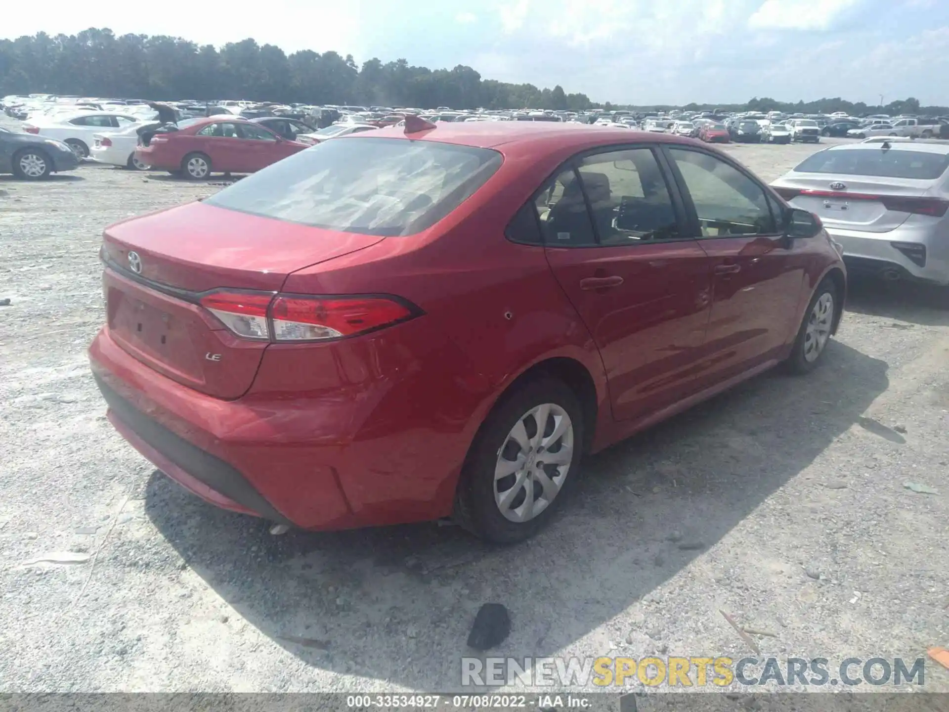 4 Photograph of a damaged car JTDEPRAE5LJ095878 TOYOTA COROLLA 2020