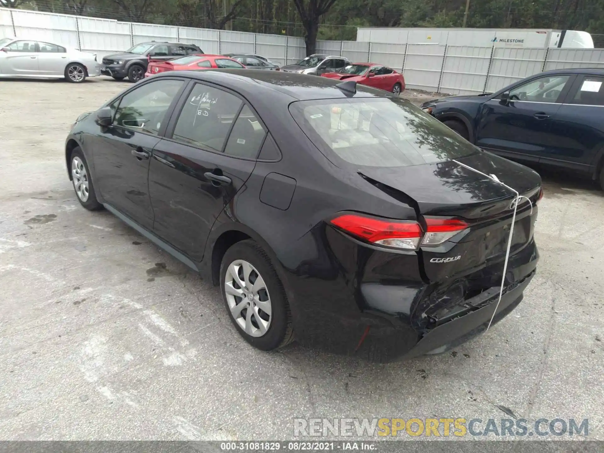 3 Photograph of a damaged car JTDEPRAE5LJ096433 TOYOTA COROLLA 2020