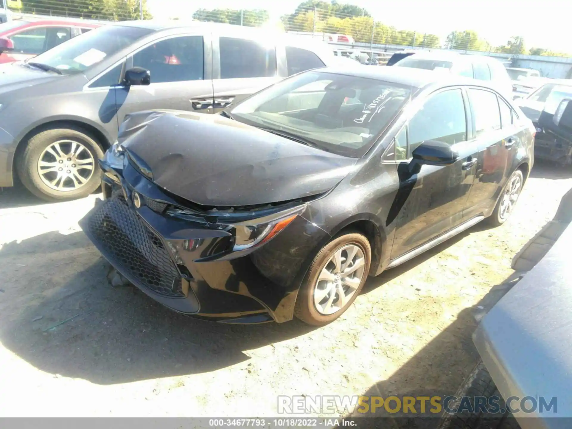 2 Photograph of a damaged car JTDEPRAE5LJ097520 TOYOTA COROLLA 2020