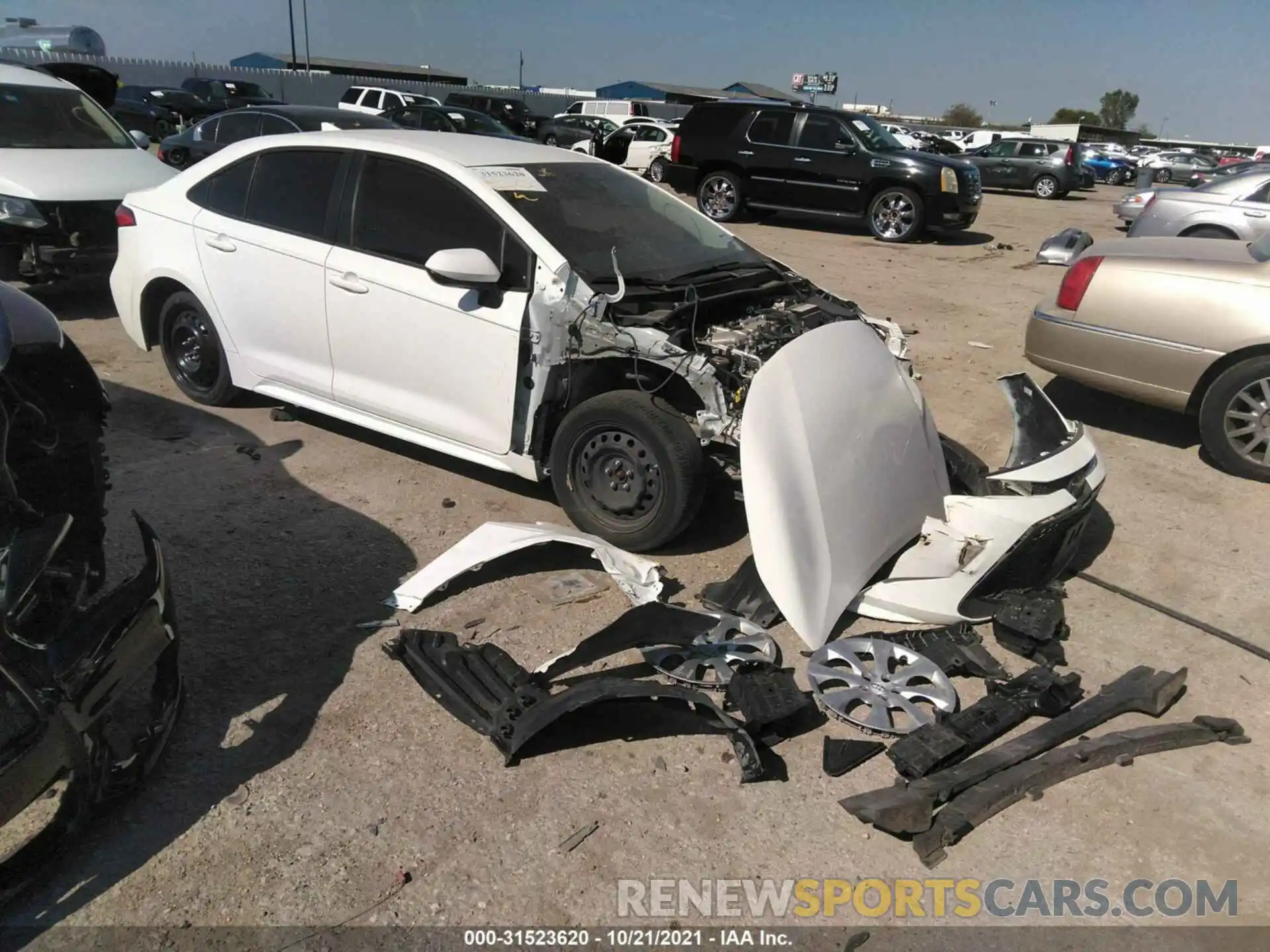 1 Photograph of a damaged car JTDEPRAE5LJ098585 TOYOTA COROLLA 2020