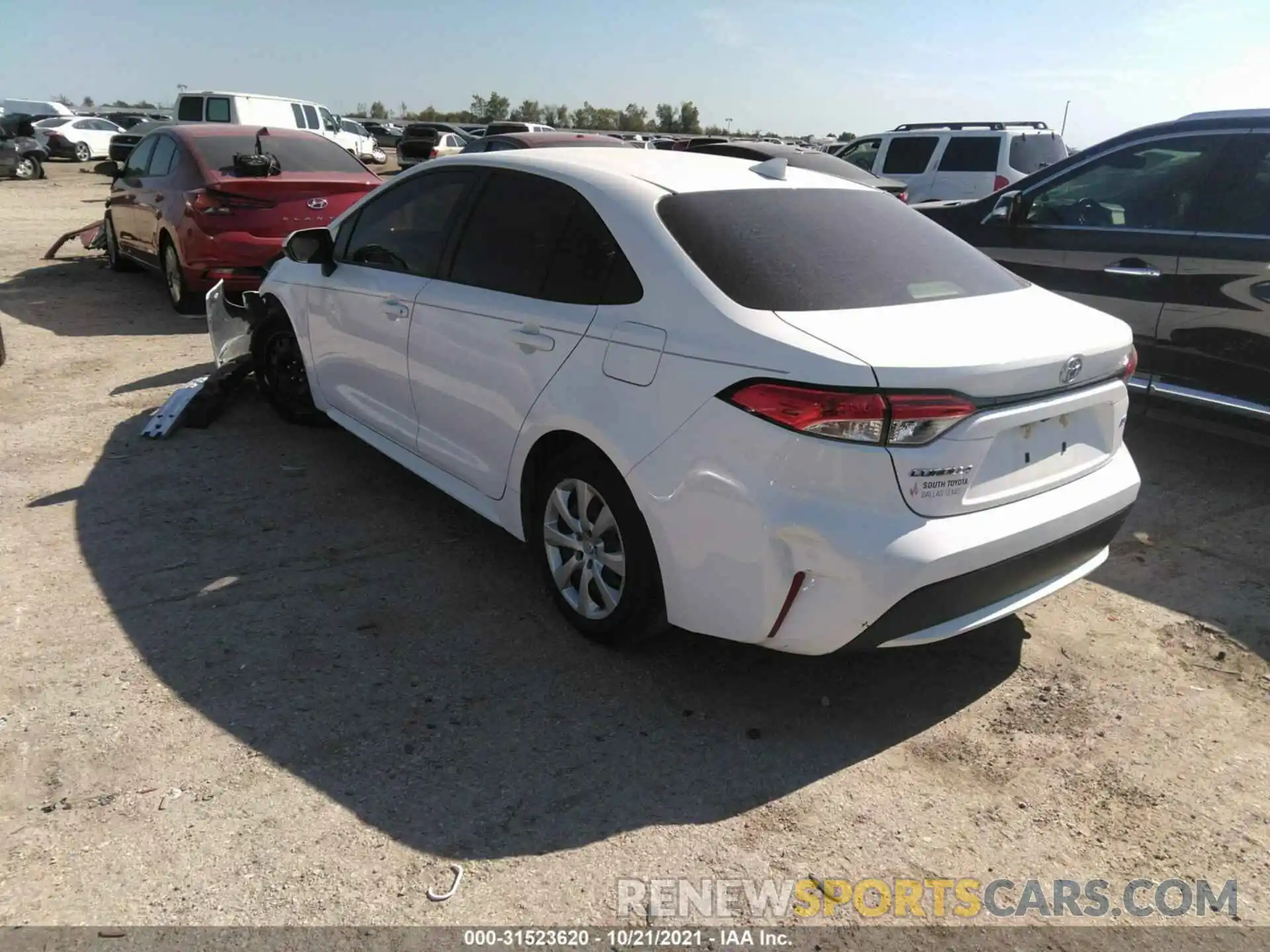 3 Photograph of a damaged car JTDEPRAE5LJ098585 TOYOTA COROLLA 2020