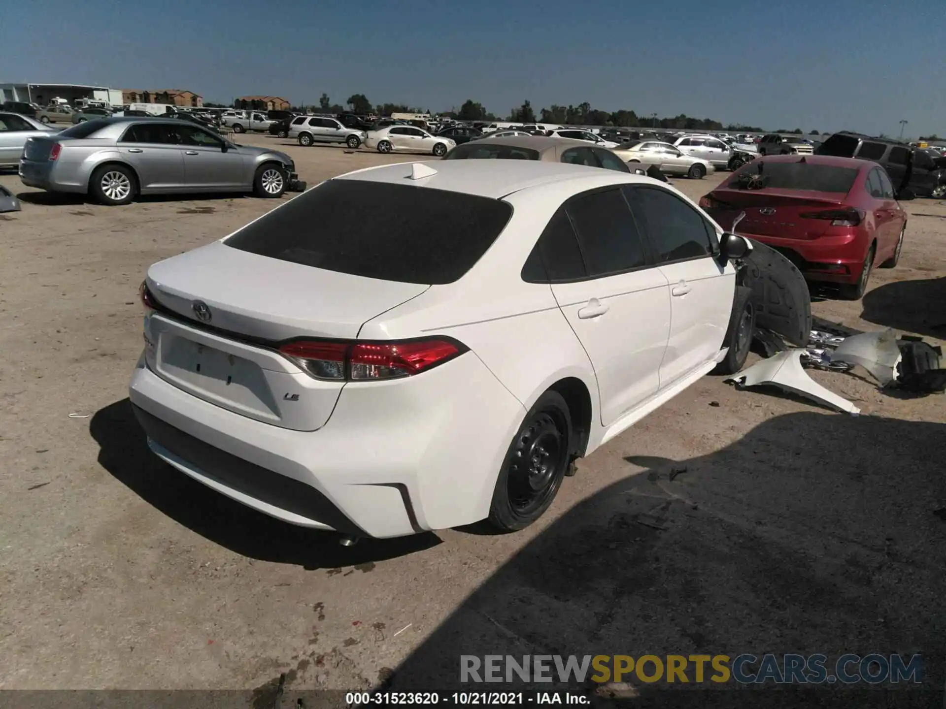 4 Photograph of a damaged car JTDEPRAE5LJ098585 TOYOTA COROLLA 2020