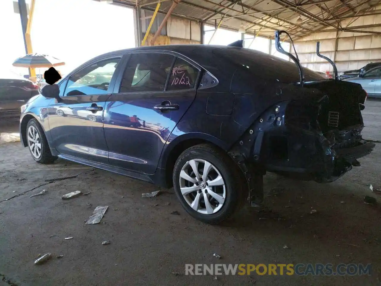 3 Photograph of a damaged car JTDEPRAE5LJ099123 TOYOTA COROLLA 2020