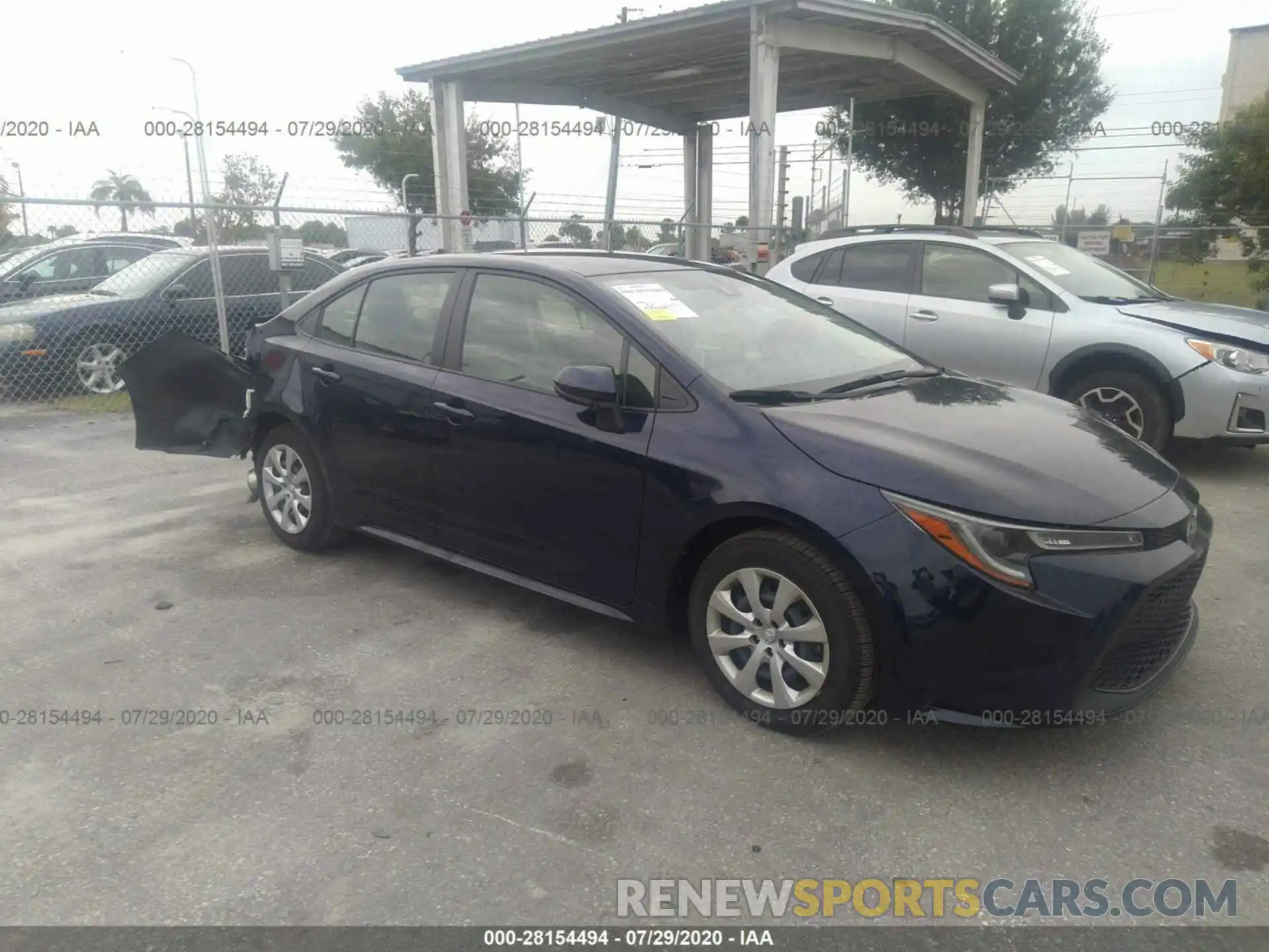 1 Photograph of a damaged car JTDEPRAE5LJ099428 TOYOTA COROLLA 2020