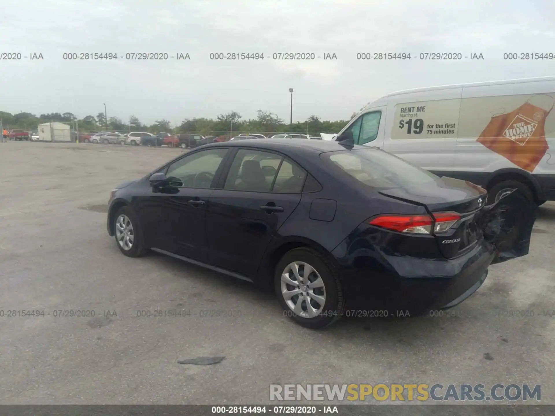 3 Photograph of a damaged car JTDEPRAE5LJ099428 TOYOTA COROLLA 2020