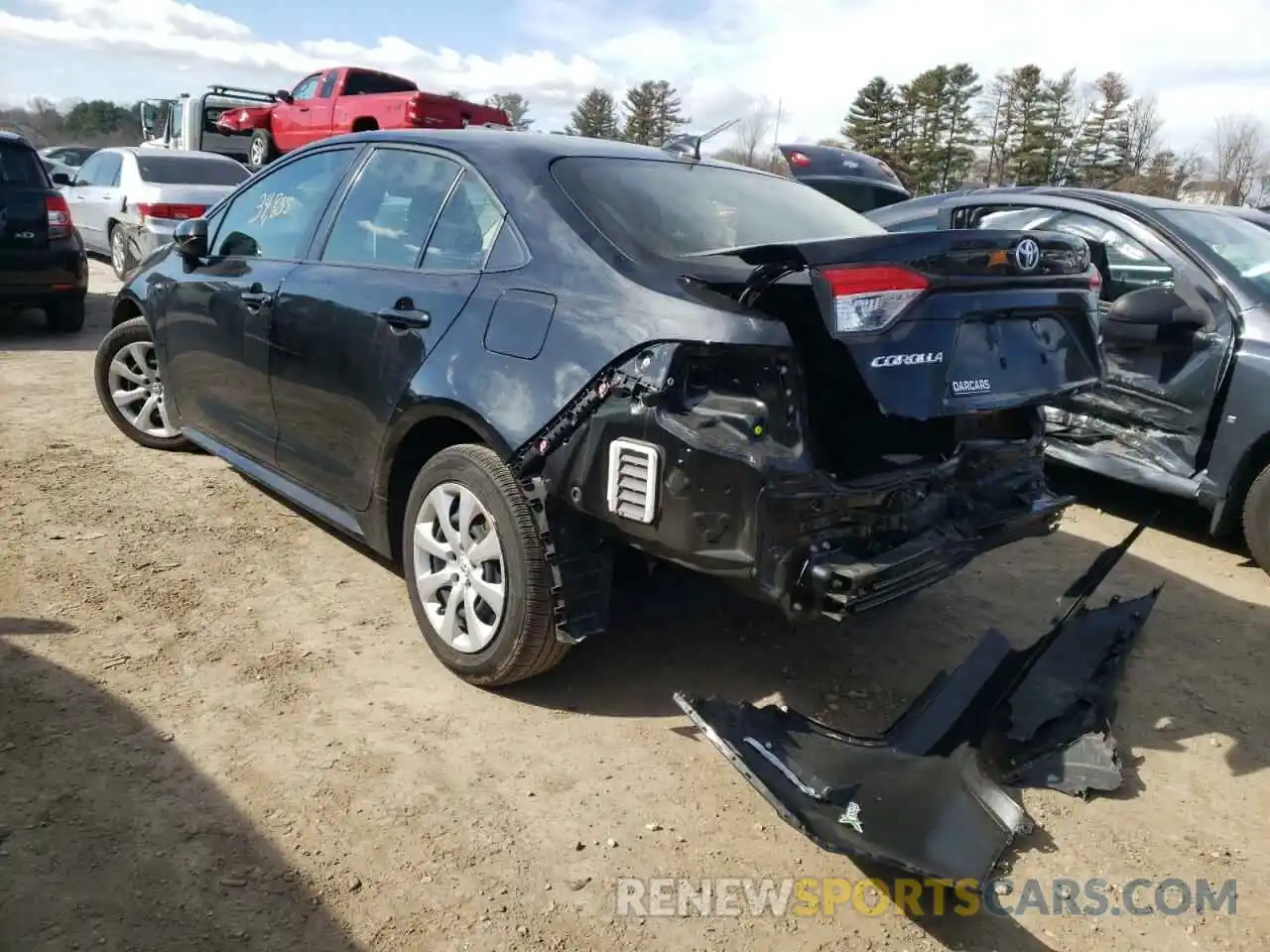 3 Photograph of a damaged car JTDEPRAE5LJ100173 TOYOTA COROLLA 2020