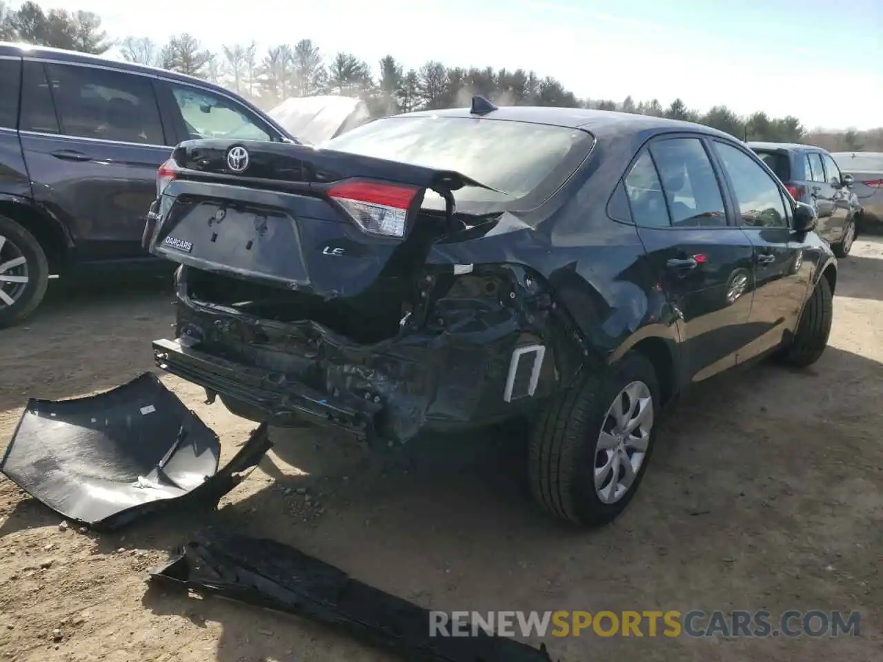 4 Photograph of a damaged car JTDEPRAE5LJ100173 TOYOTA COROLLA 2020