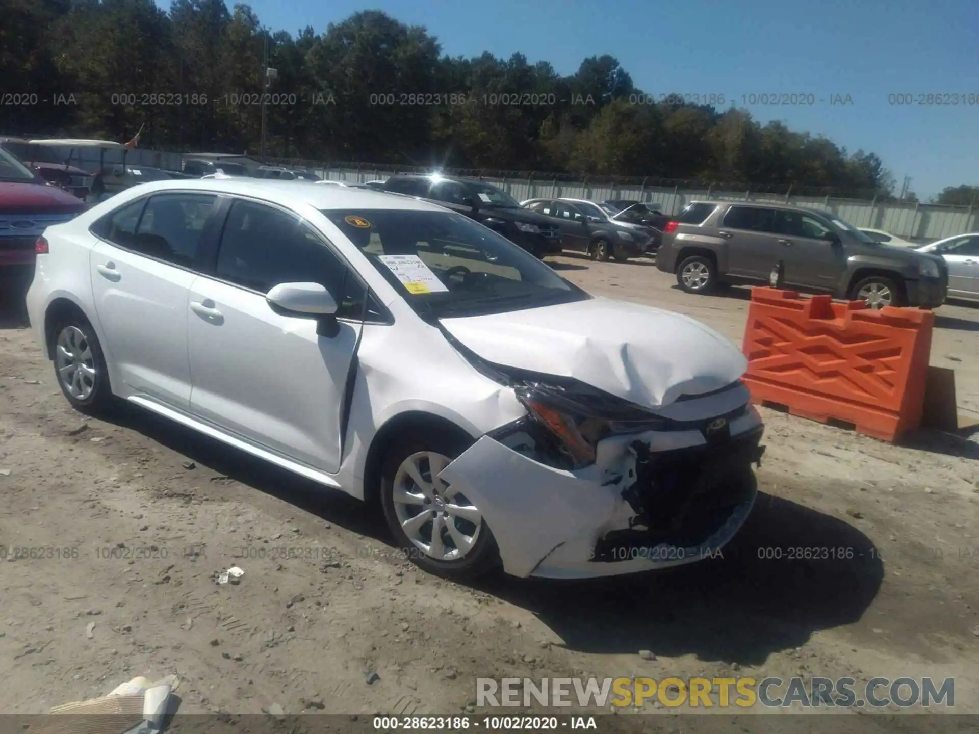 1 Photograph of a damaged car JTDEPRAE5LJ101856 TOYOTA COROLLA 2020