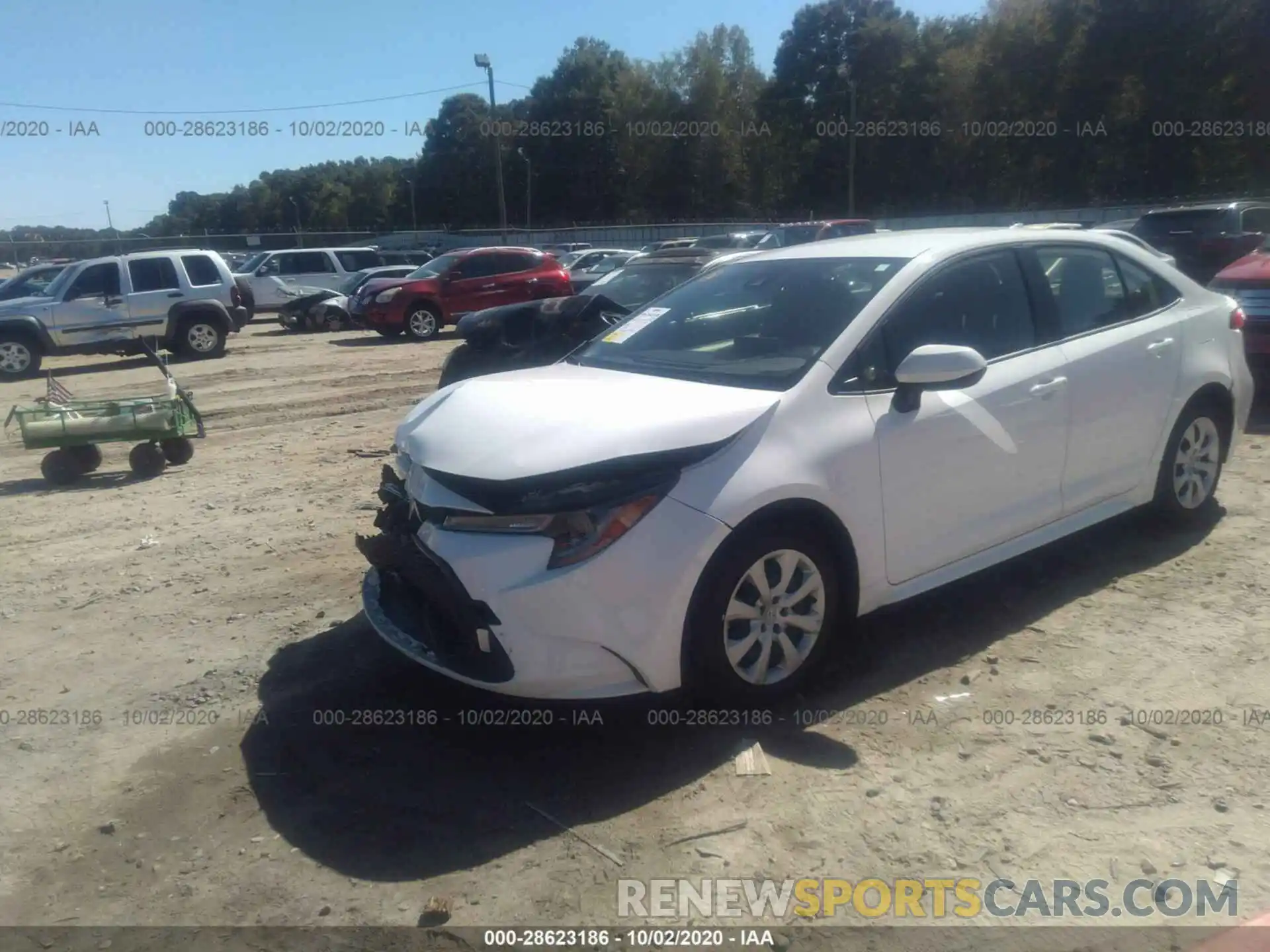 2 Photograph of a damaged car JTDEPRAE5LJ101856 TOYOTA COROLLA 2020