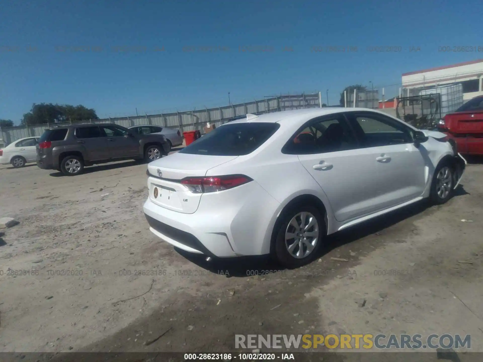 4 Photograph of a damaged car JTDEPRAE5LJ101856 TOYOTA COROLLA 2020