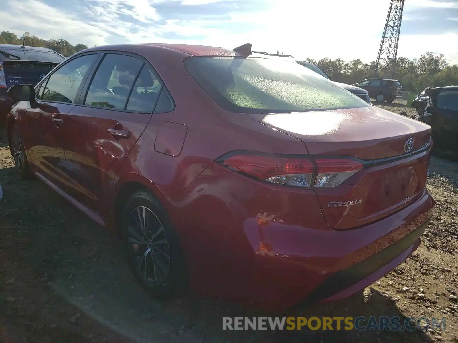 3 Photograph of a damaged car JTDEPRAE5LJ101887 TOYOTA COROLLA 2020