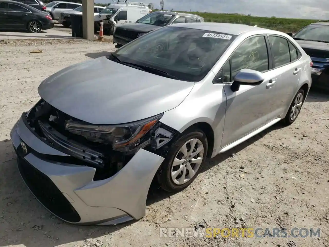 2 Photograph of a damaged car JTDEPRAE5LJ102568 TOYOTA COROLLA 2020