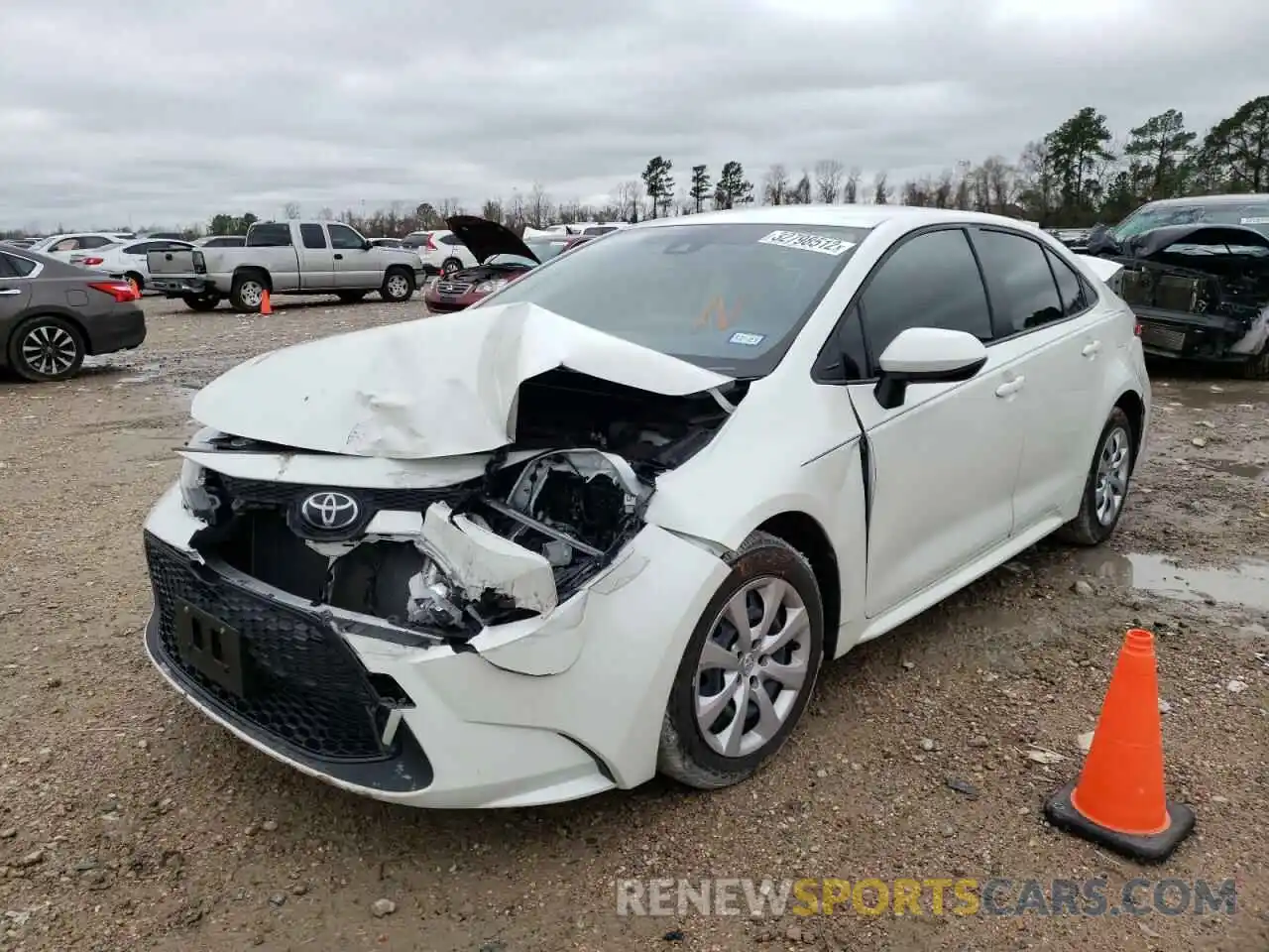 2 Photograph of a damaged car JTDEPRAE5LJ103008 TOYOTA COROLLA 2020