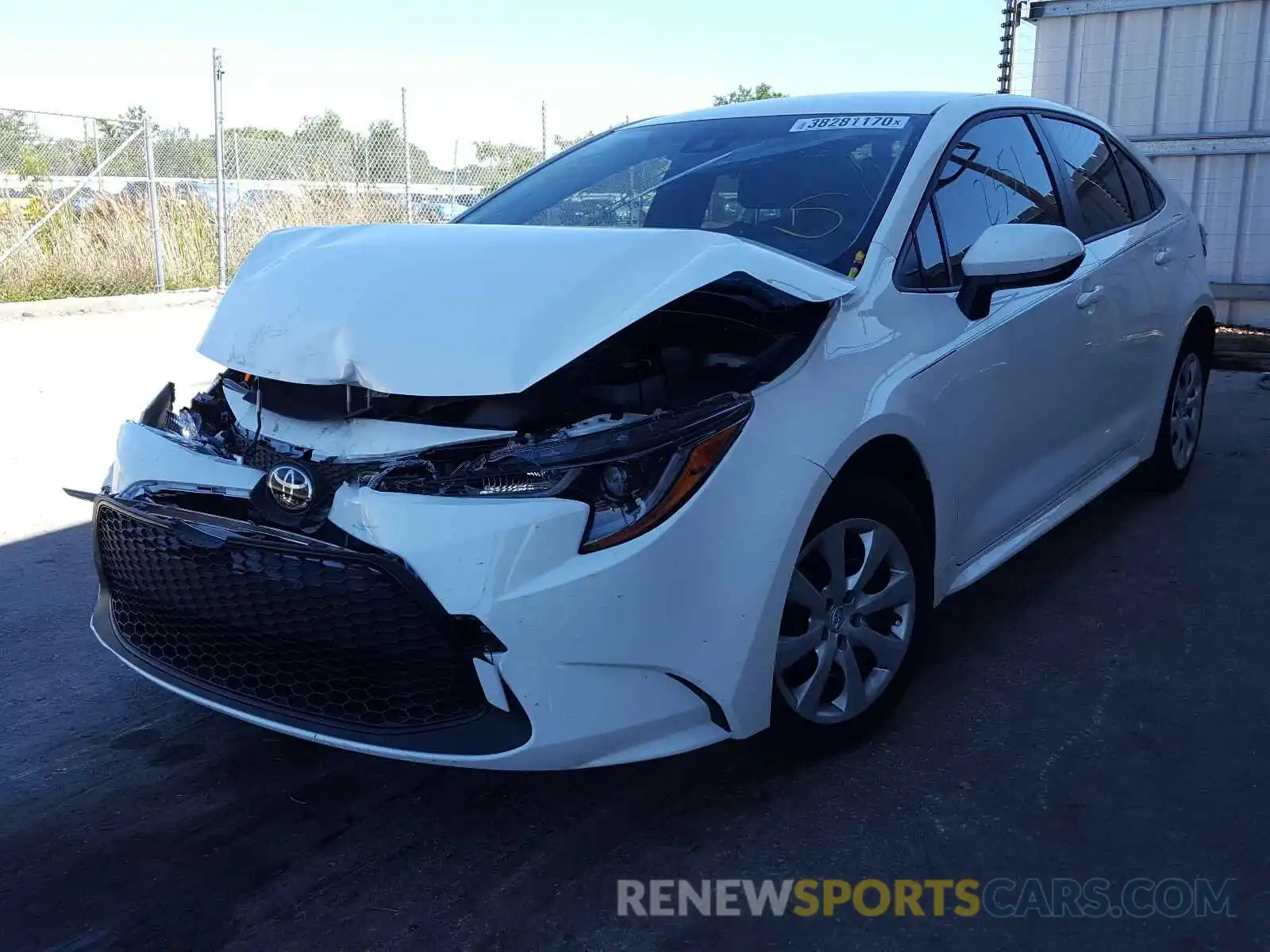 2 Photograph of a damaged car JTDEPRAE5LJ103252 TOYOTA COROLLA 2020