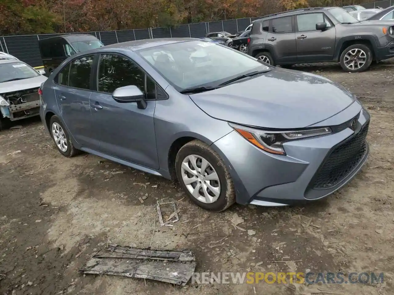 1 Photograph of a damaged car JTDEPRAE5LJ103607 TOYOTA COROLLA 2020