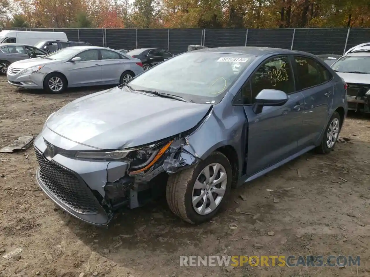 2 Photograph of a damaged car JTDEPRAE5LJ103607 TOYOTA COROLLA 2020