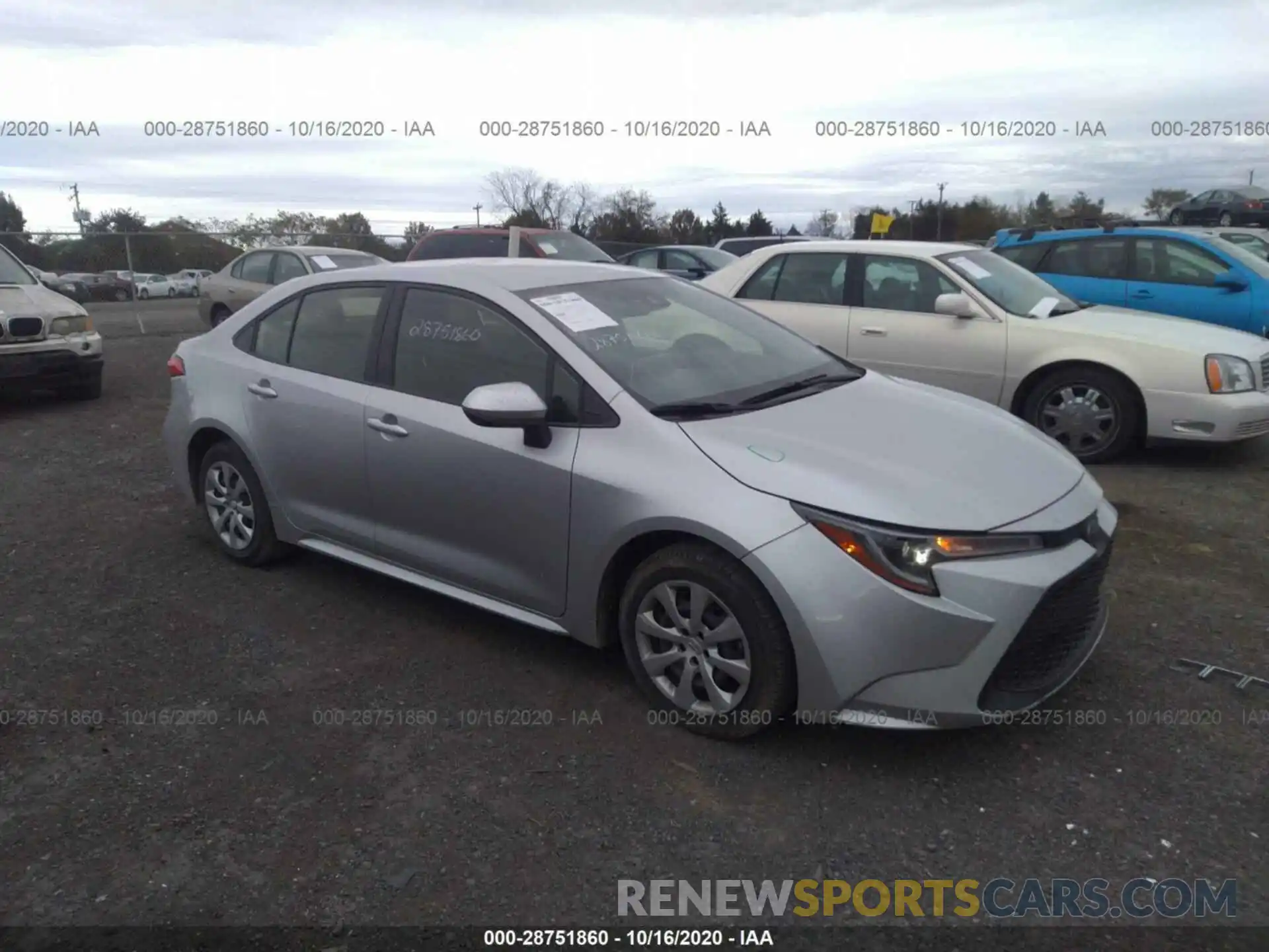 1 Photograph of a damaged car JTDEPRAE5LJ103719 TOYOTA COROLLA 2020