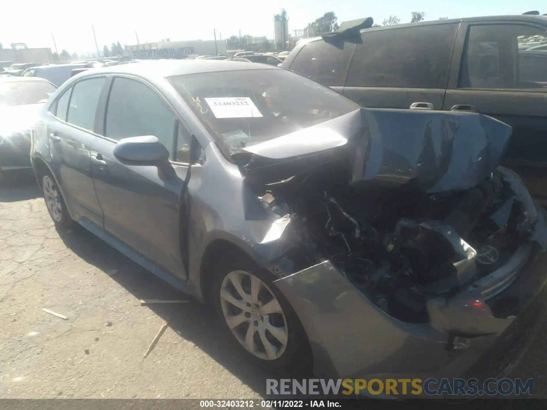 1 Photograph of a damaged car JTDEPRAE5LJ103932 TOYOTA COROLLA 2020