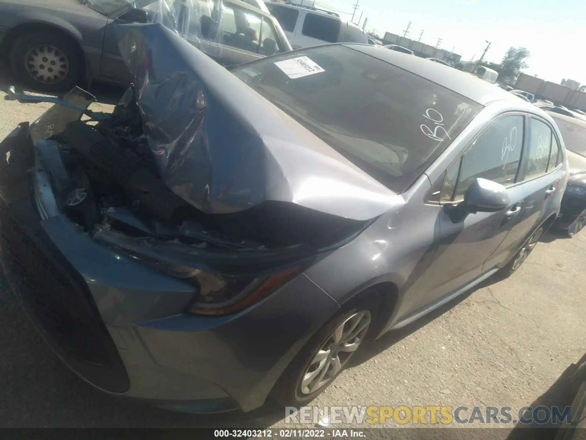 2 Photograph of a damaged car JTDEPRAE5LJ103932 TOYOTA COROLLA 2020