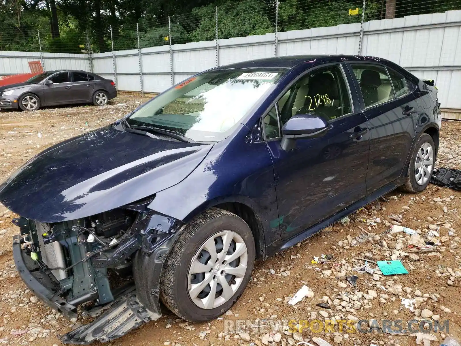 2 Photograph of a damaged car JTDEPRAE5LJ104983 TOYOTA COROLLA 2020