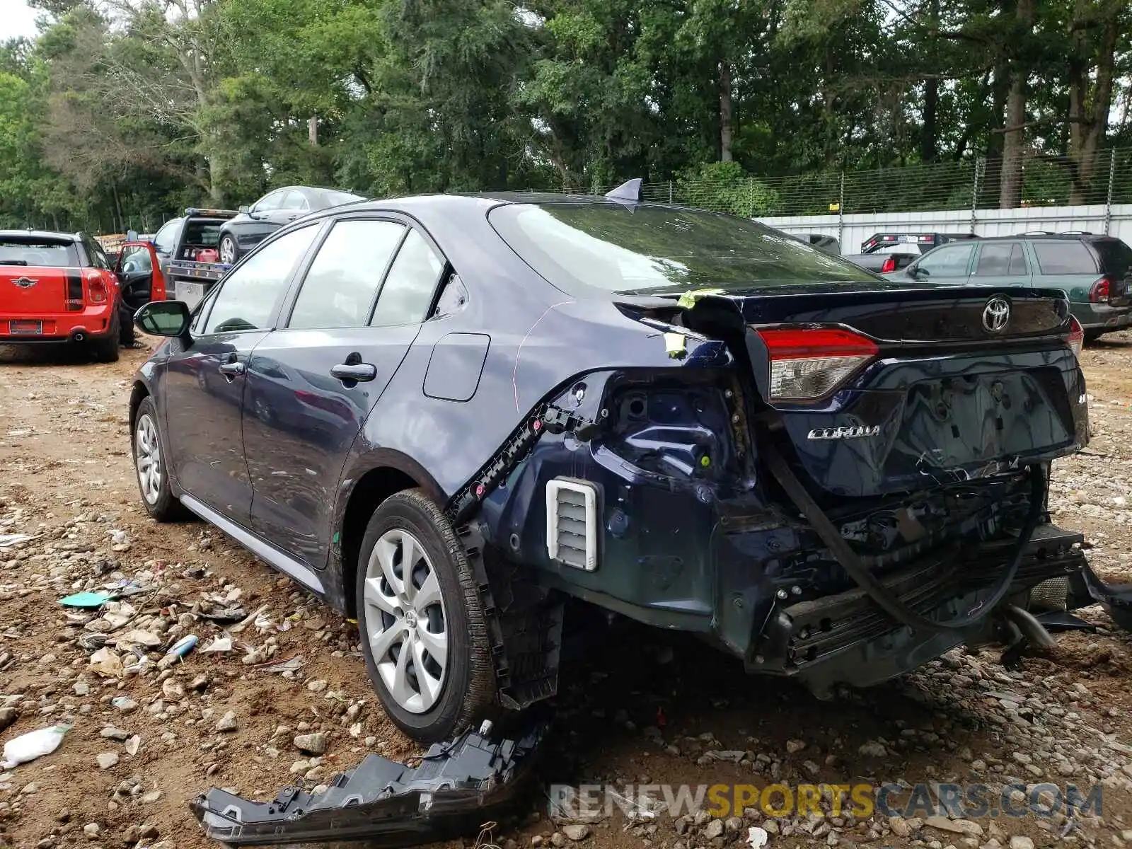 3 Photograph of a damaged car JTDEPRAE5LJ104983 TOYOTA COROLLA 2020