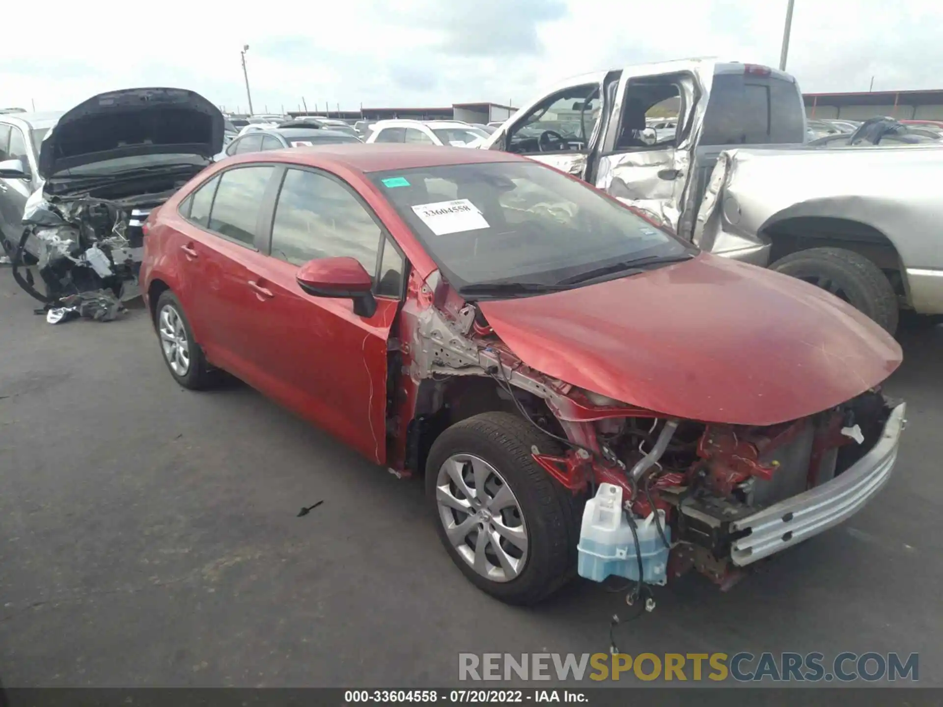 1 Photograph of a damaged car JTDEPRAE5LJ105020 TOYOTA COROLLA 2020