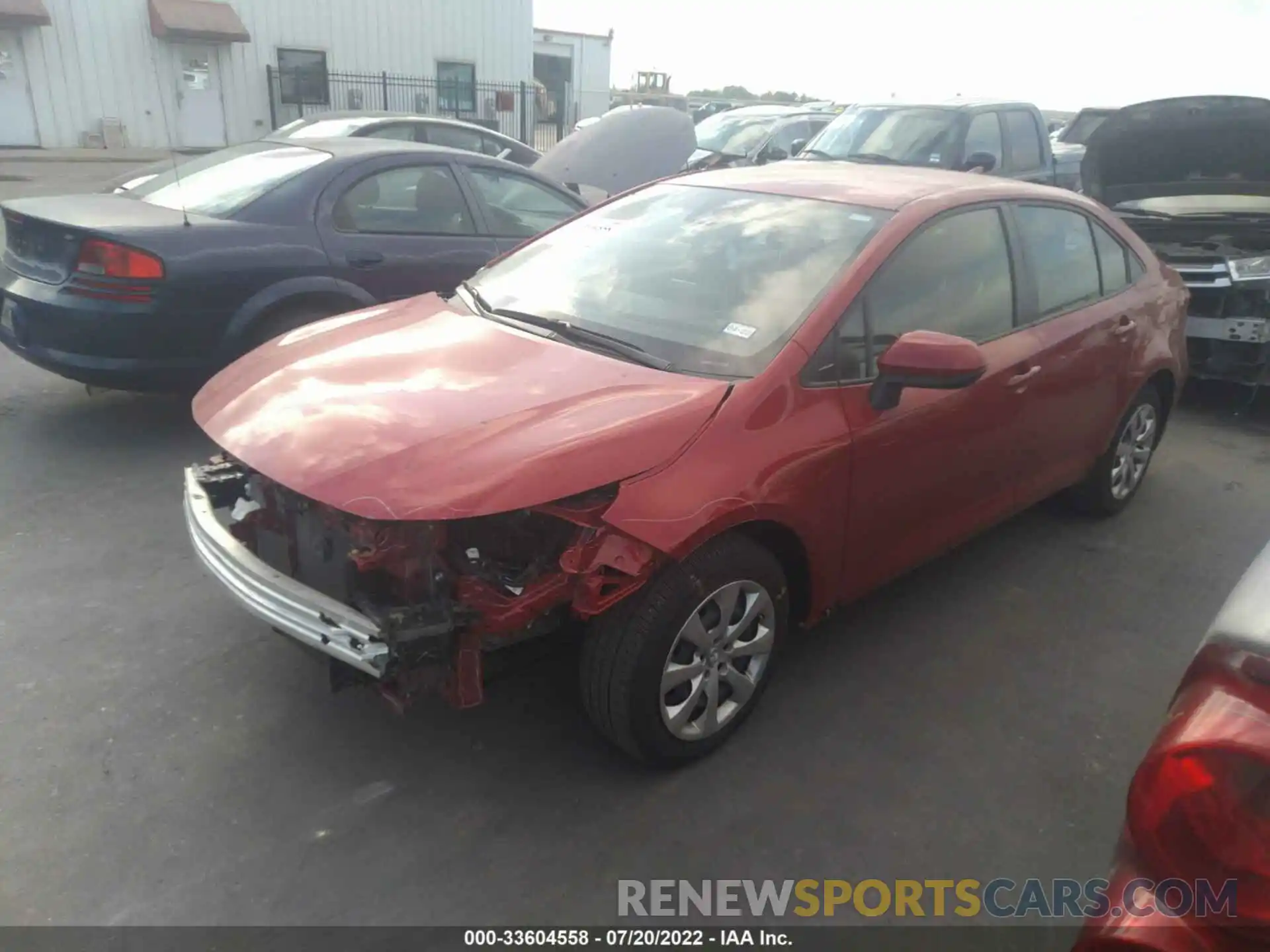 2 Photograph of a damaged car JTDEPRAE5LJ105020 TOYOTA COROLLA 2020