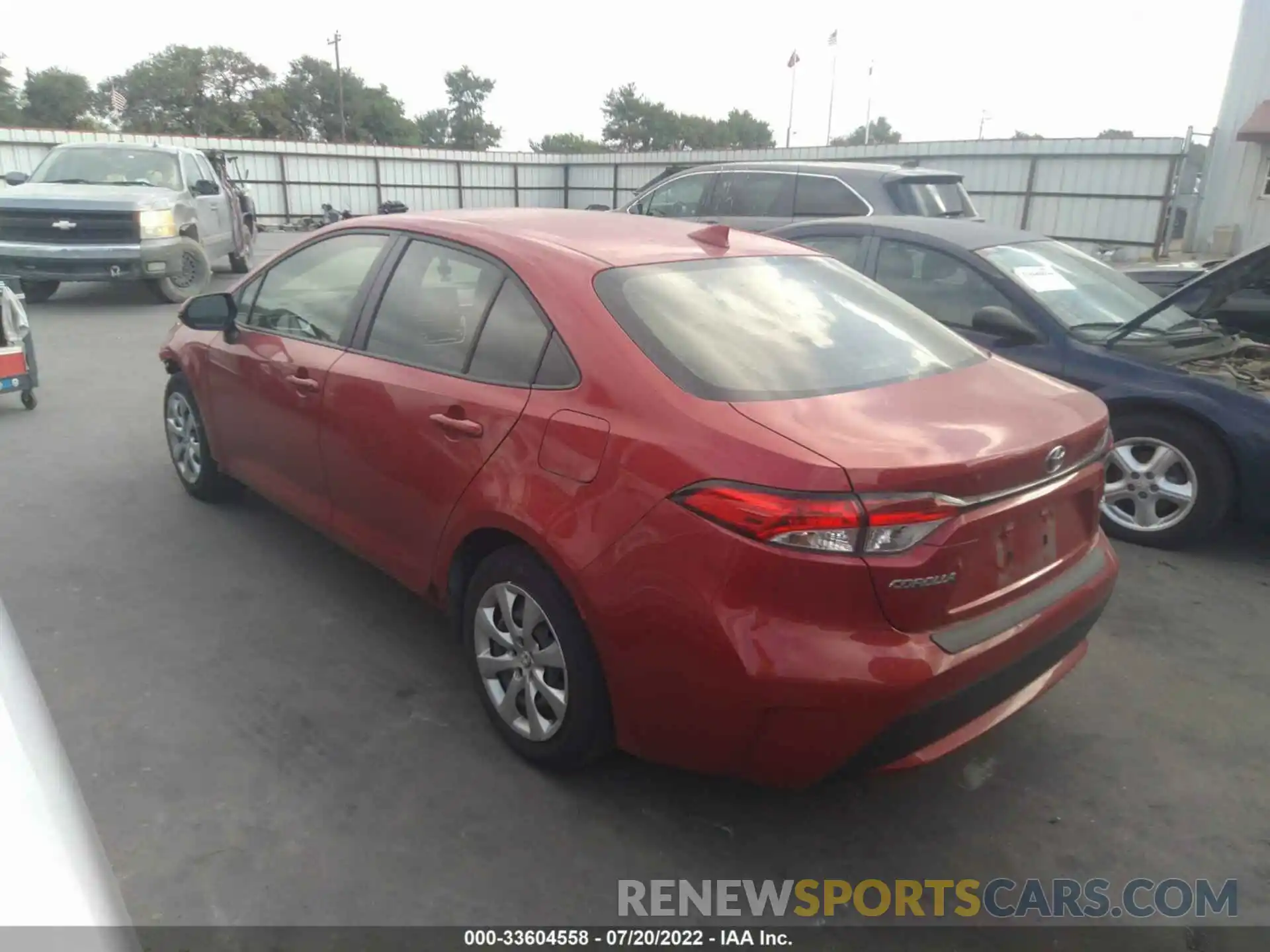 3 Photograph of a damaged car JTDEPRAE5LJ105020 TOYOTA COROLLA 2020