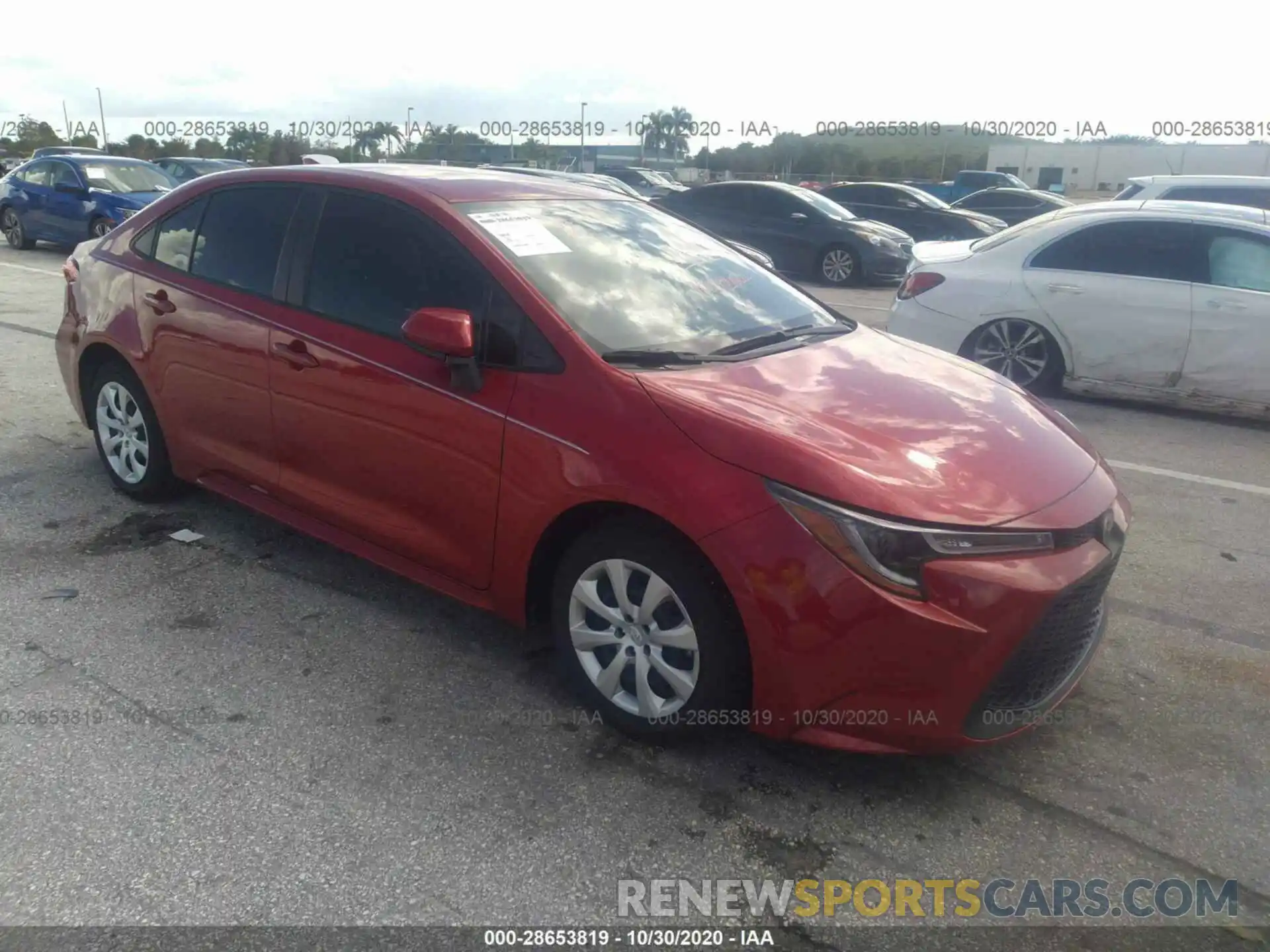 1 Photograph of a damaged car JTDEPRAE5LJ106572 TOYOTA COROLLA 2020