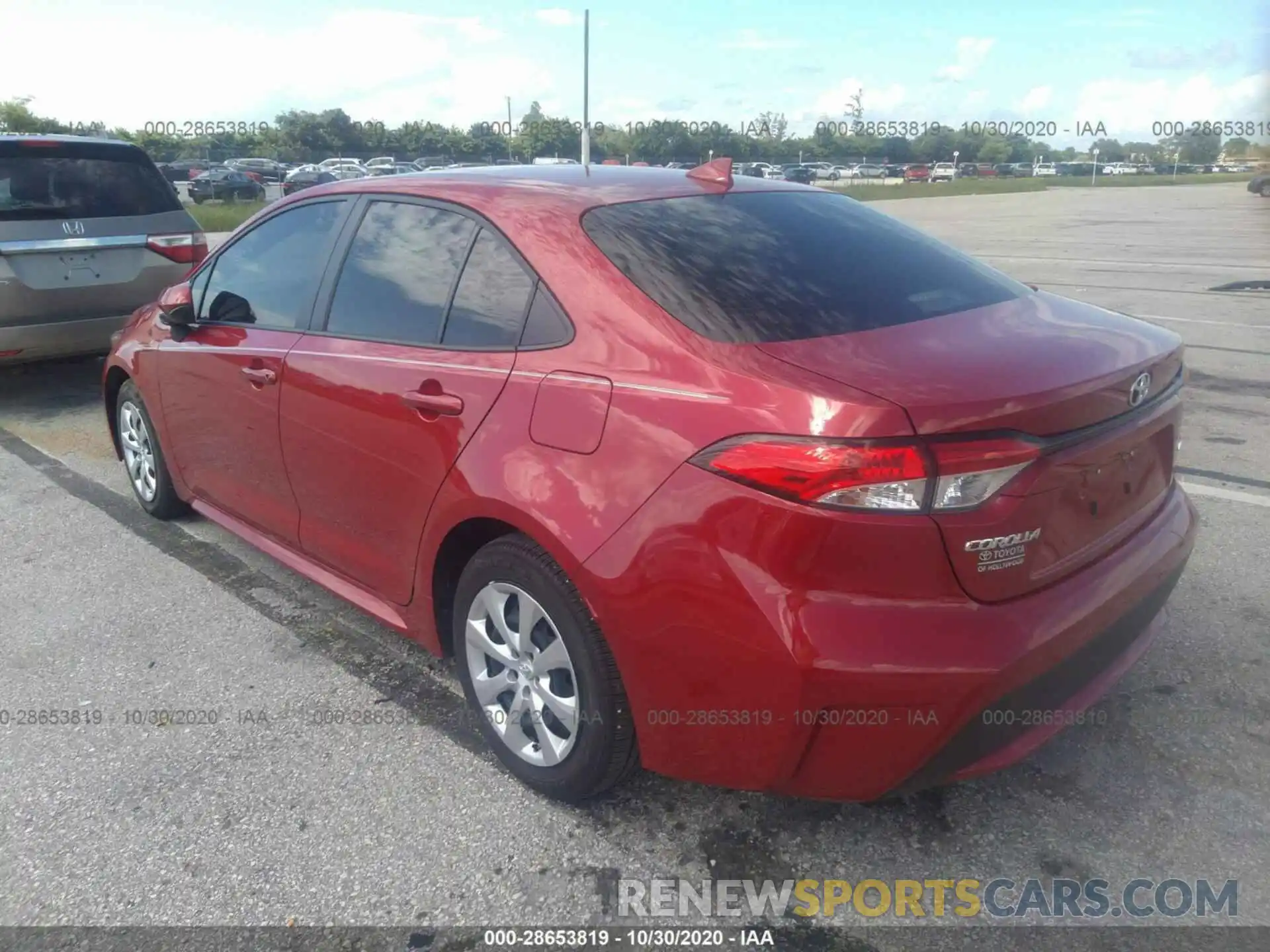 3 Photograph of a damaged car JTDEPRAE5LJ106572 TOYOTA COROLLA 2020