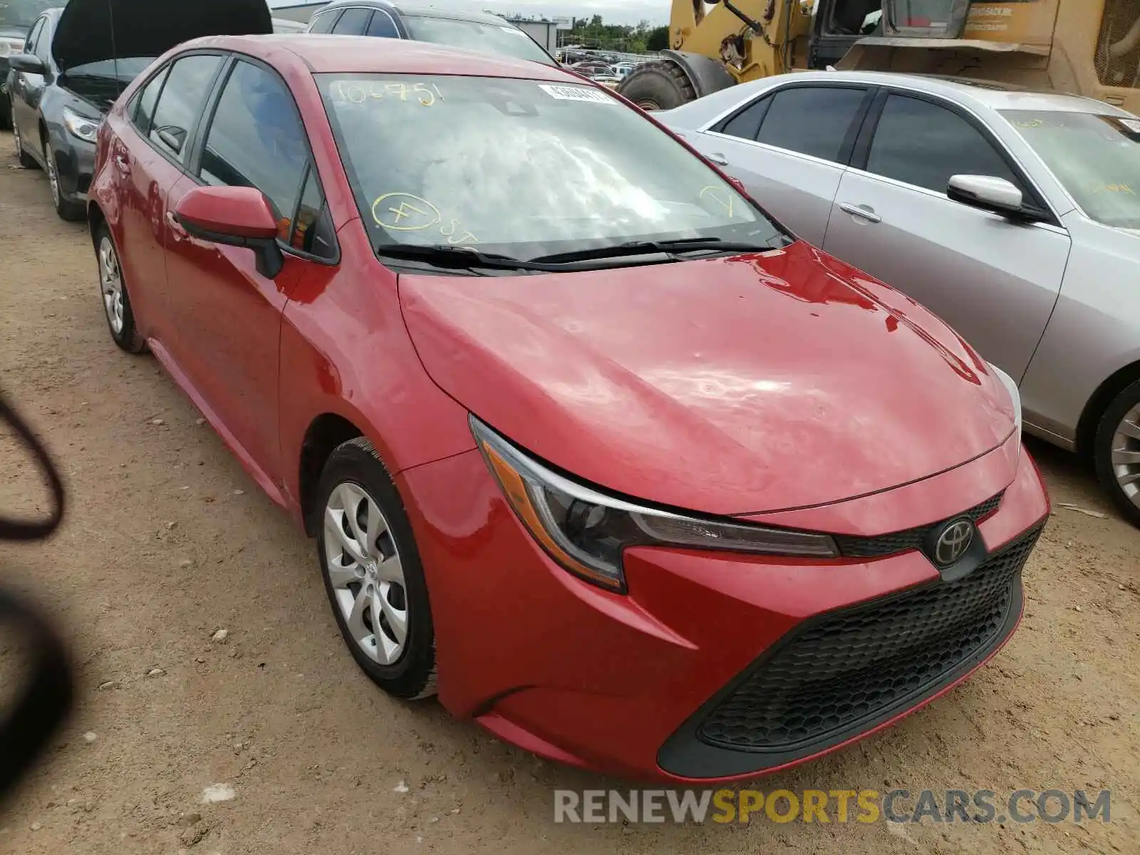 1 Photograph of a damaged car JTDEPRAE5LJ106751 TOYOTA COROLLA 2020