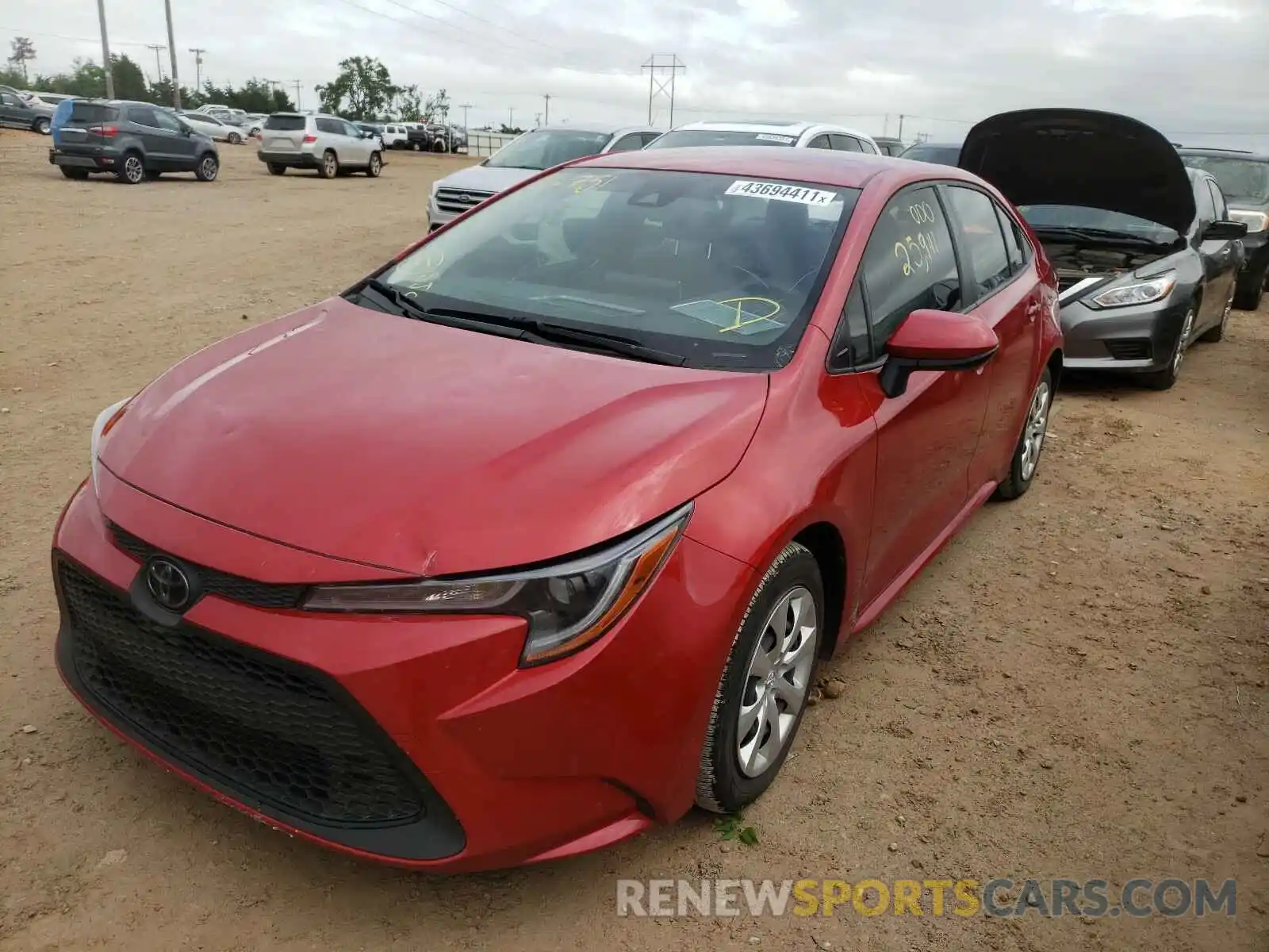 2 Photograph of a damaged car JTDEPRAE5LJ106751 TOYOTA COROLLA 2020