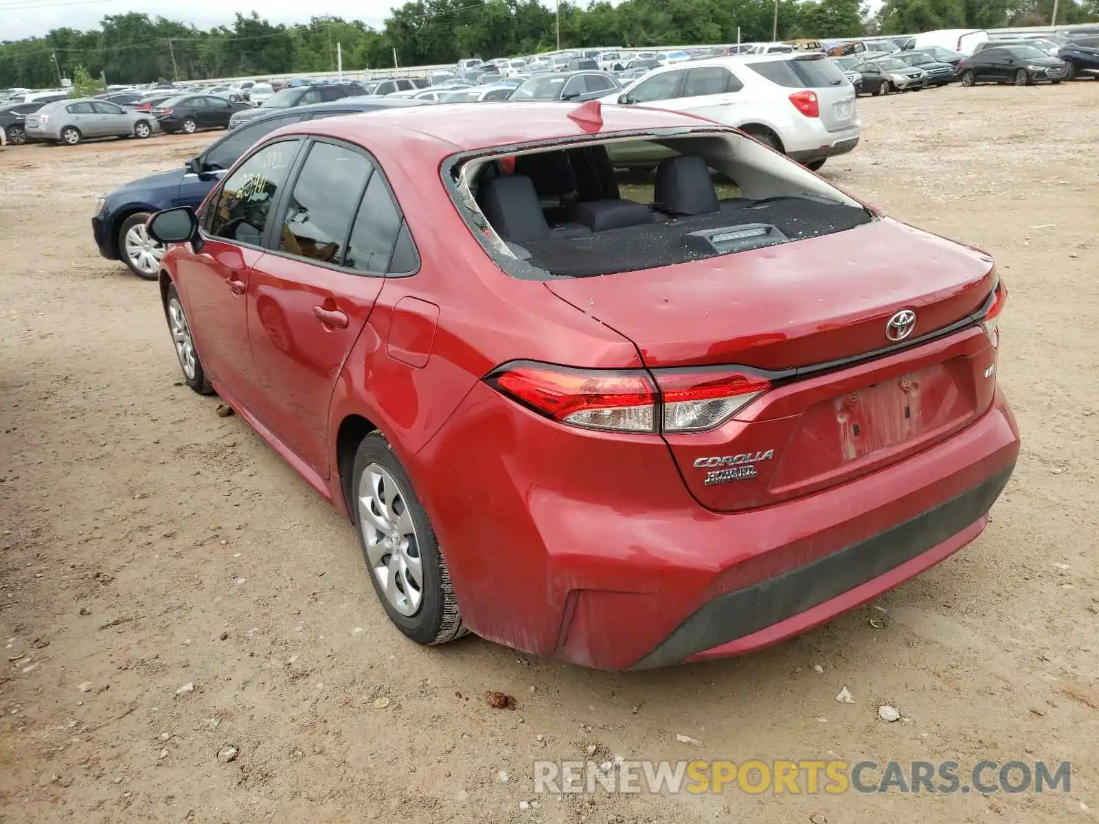 3 Photograph of a damaged car JTDEPRAE5LJ106751 TOYOTA COROLLA 2020