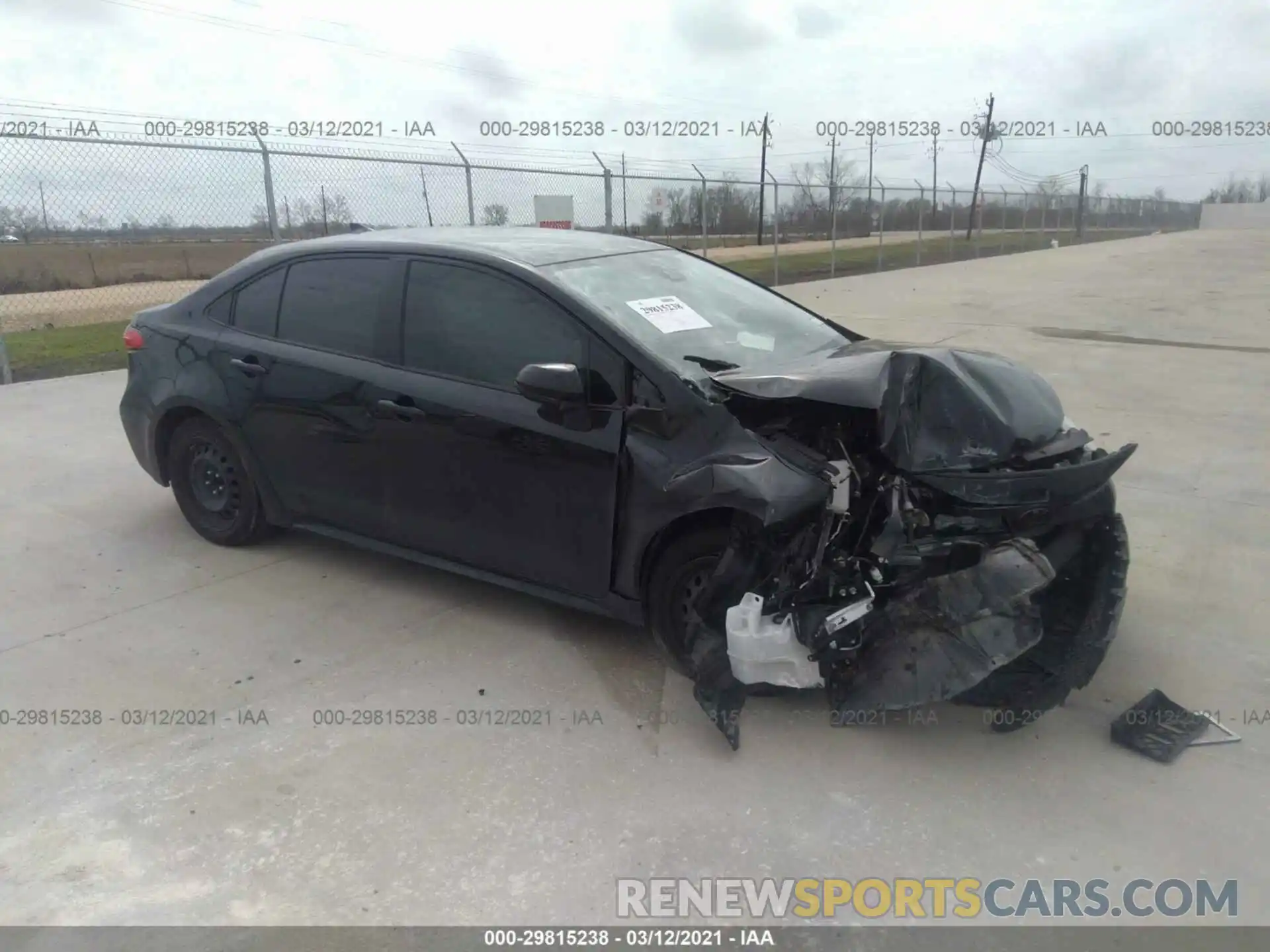 1 Photograph of a damaged car JTDEPRAE5LJ107088 TOYOTA COROLLA 2020