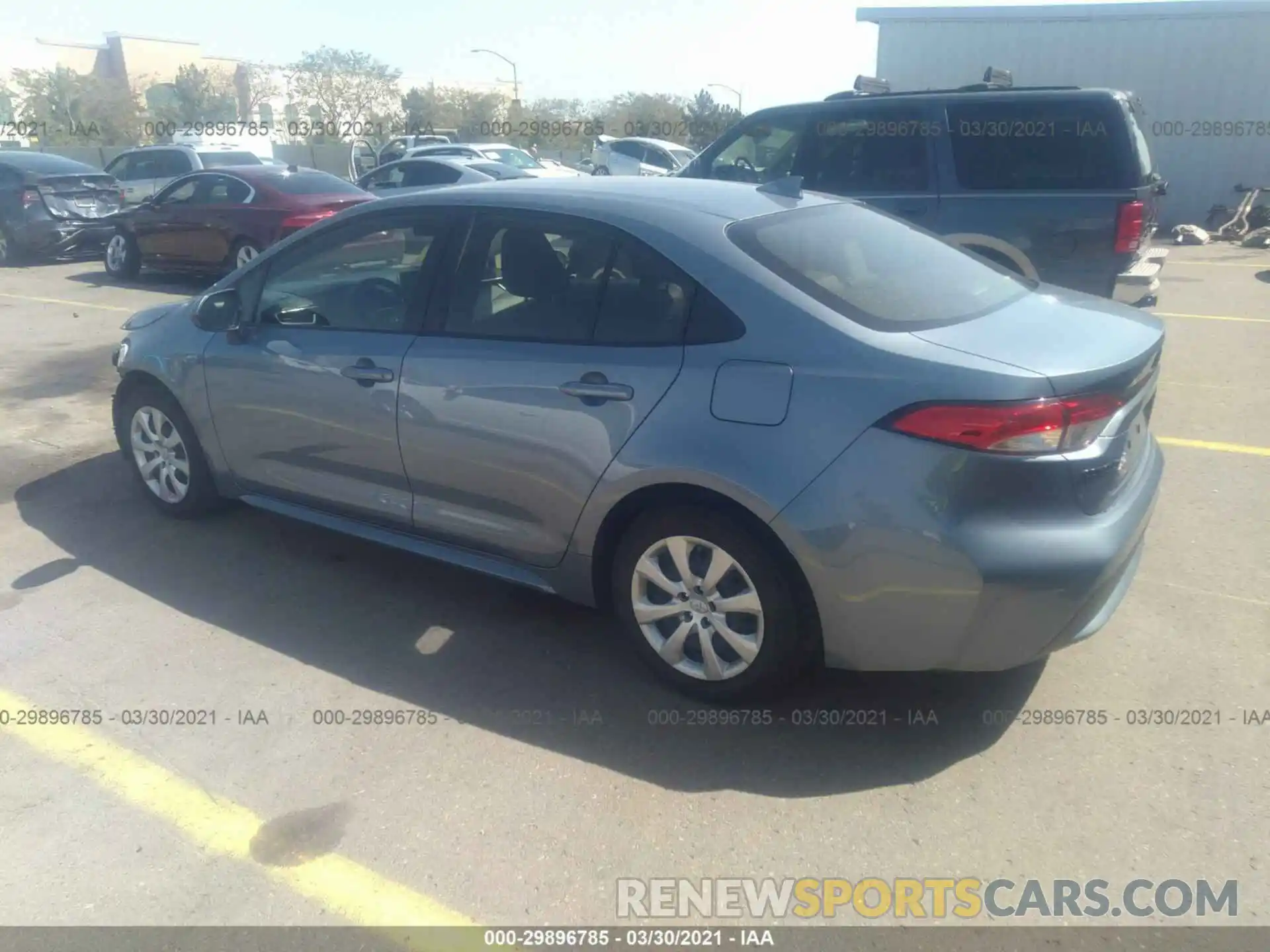 3 Photograph of a damaged car JTDEPRAE5LJ107396 TOYOTA COROLLA 2020