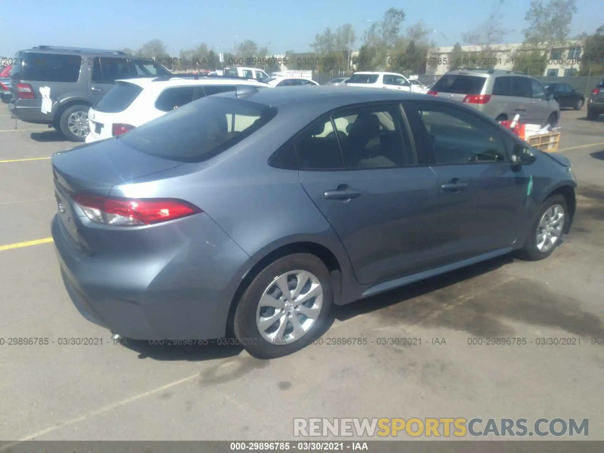 4 Photograph of a damaged car JTDEPRAE5LJ107396 TOYOTA COROLLA 2020