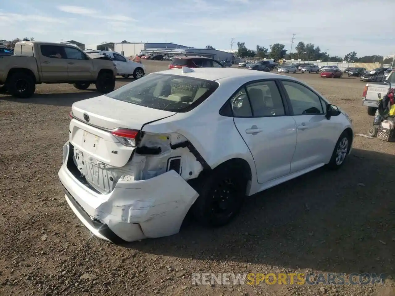 4 Photograph of a damaged car JTDEPRAE5LJ107575 TOYOTA COROLLA 2020