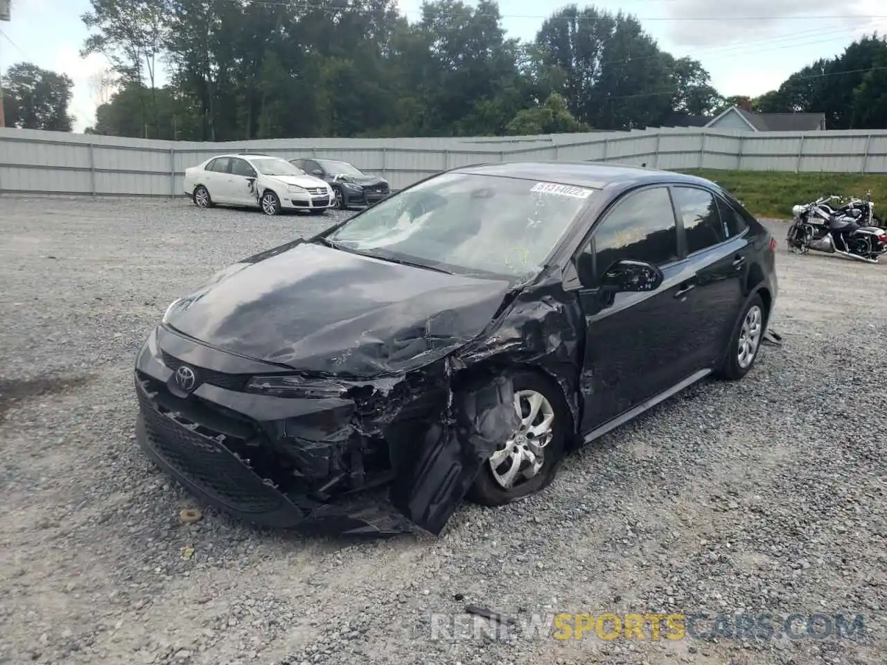 2 Photograph of a damaged car JTDEPRAE5LJ109374 TOYOTA COROLLA 2020