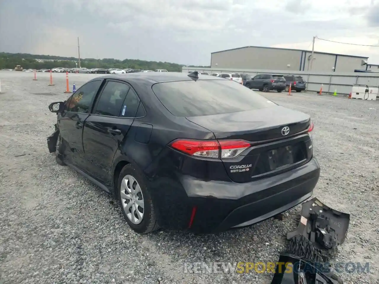 3 Photograph of a damaged car JTDEPRAE5LJ109374 TOYOTA COROLLA 2020