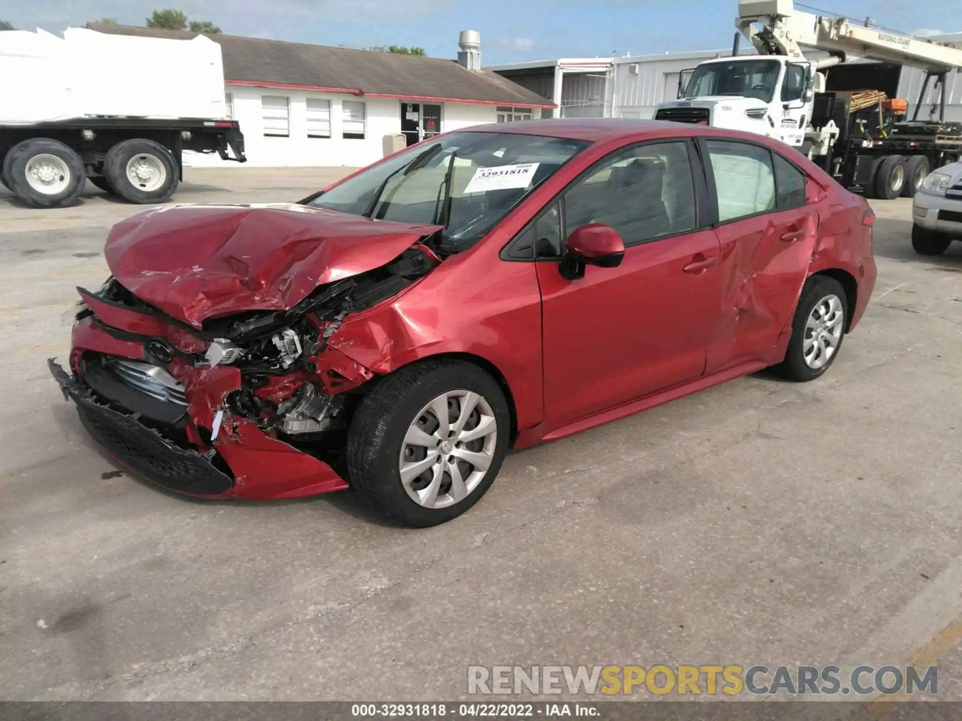 2 Photograph of a damaged car JTDEPRAE5LJ109407 TOYOTA COROLLA 2020