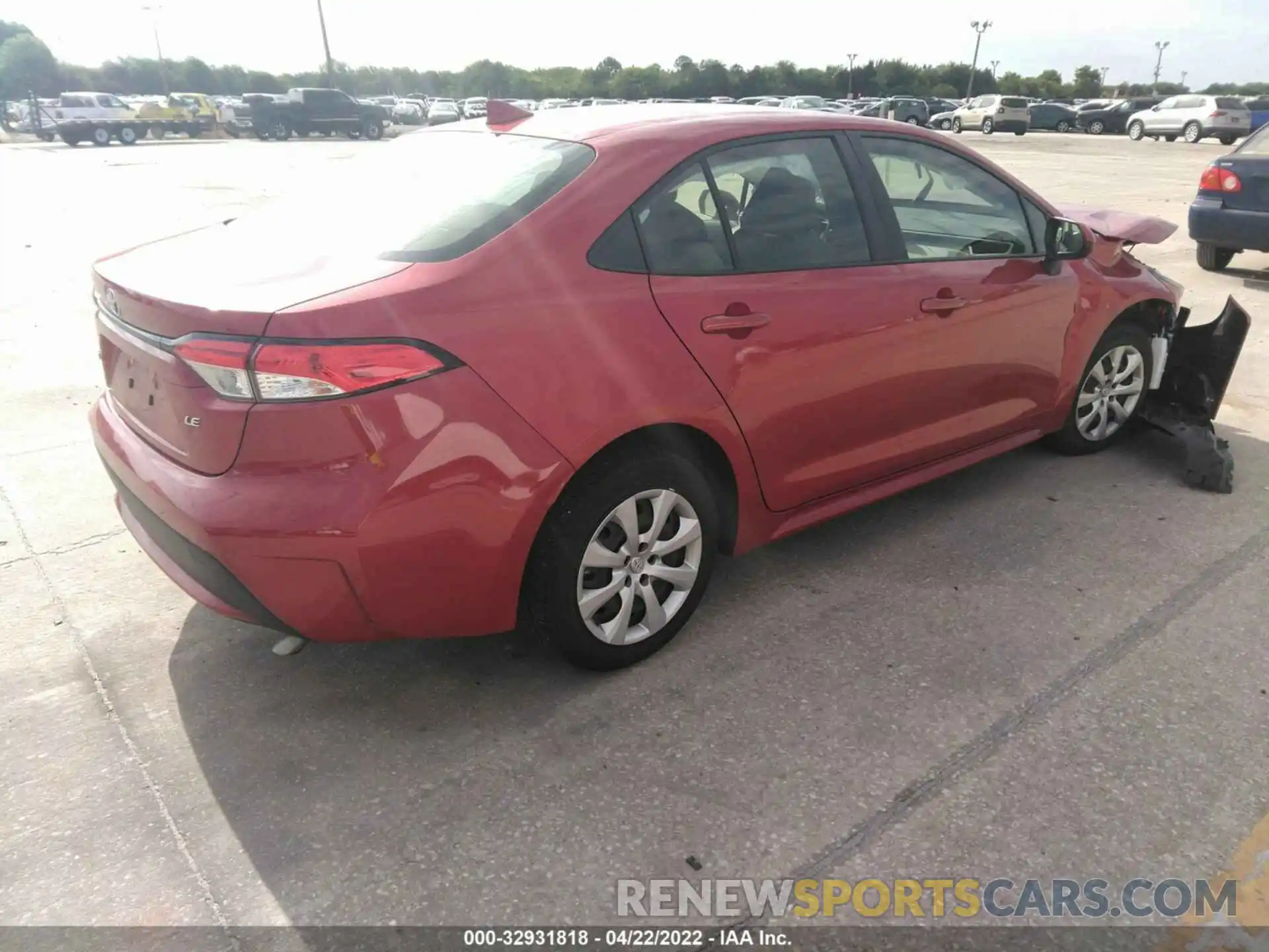 4 Photograph of a damaged car JTDEPRAE5LJ109407 TOYOTA COROLLA 2020