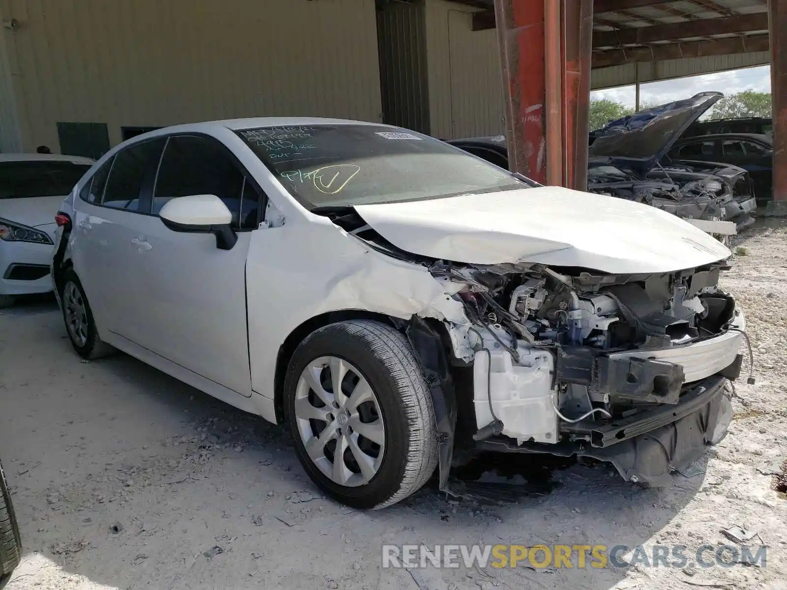 1 Photograph of a damaged car JTDEPRAE5LJ114915 TOYOTA COROLLA 2020