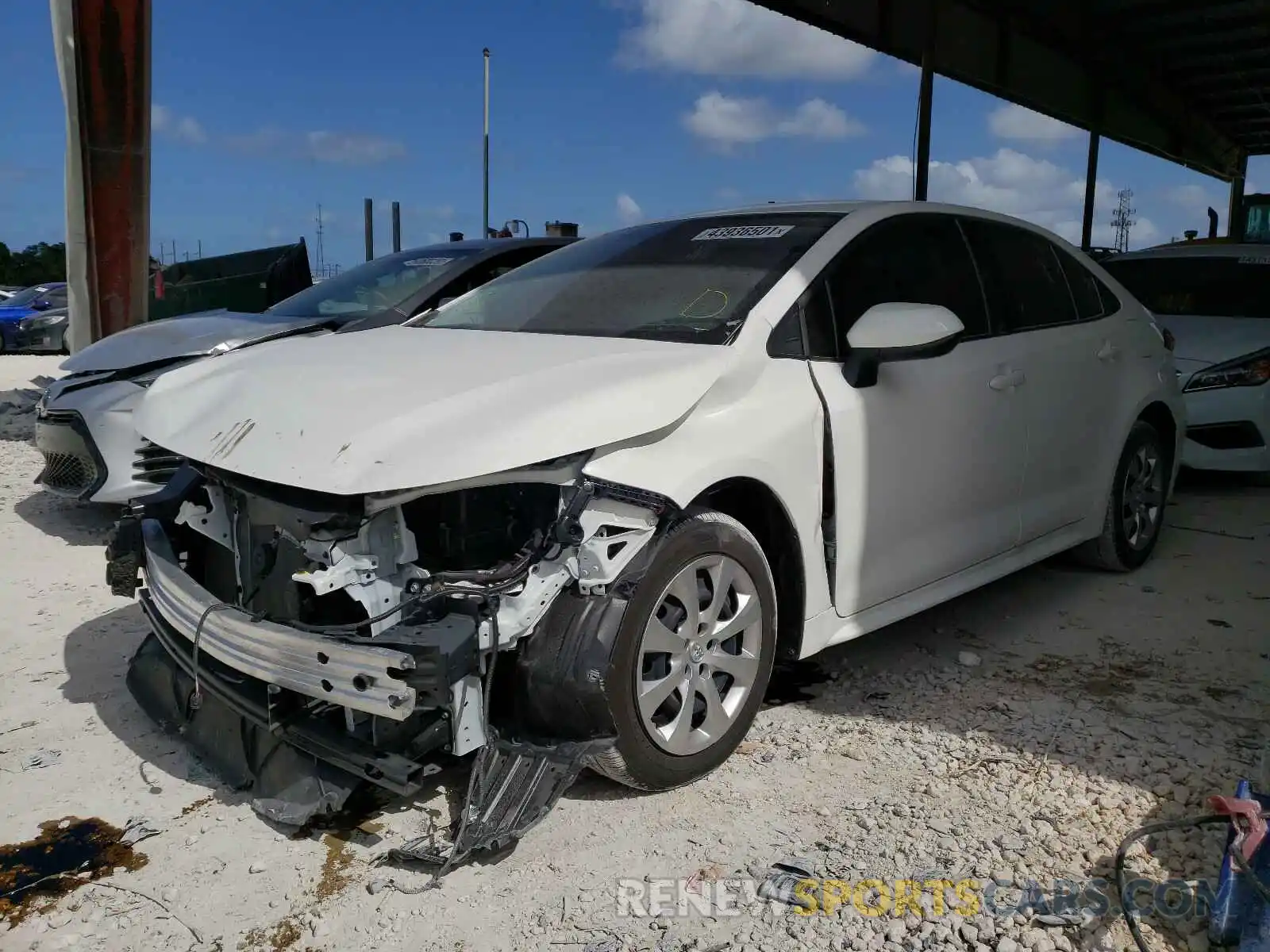 2 Photograph of a damaged car JTDEPRAE5LJ114915 TOYOTA COROLLA 2020