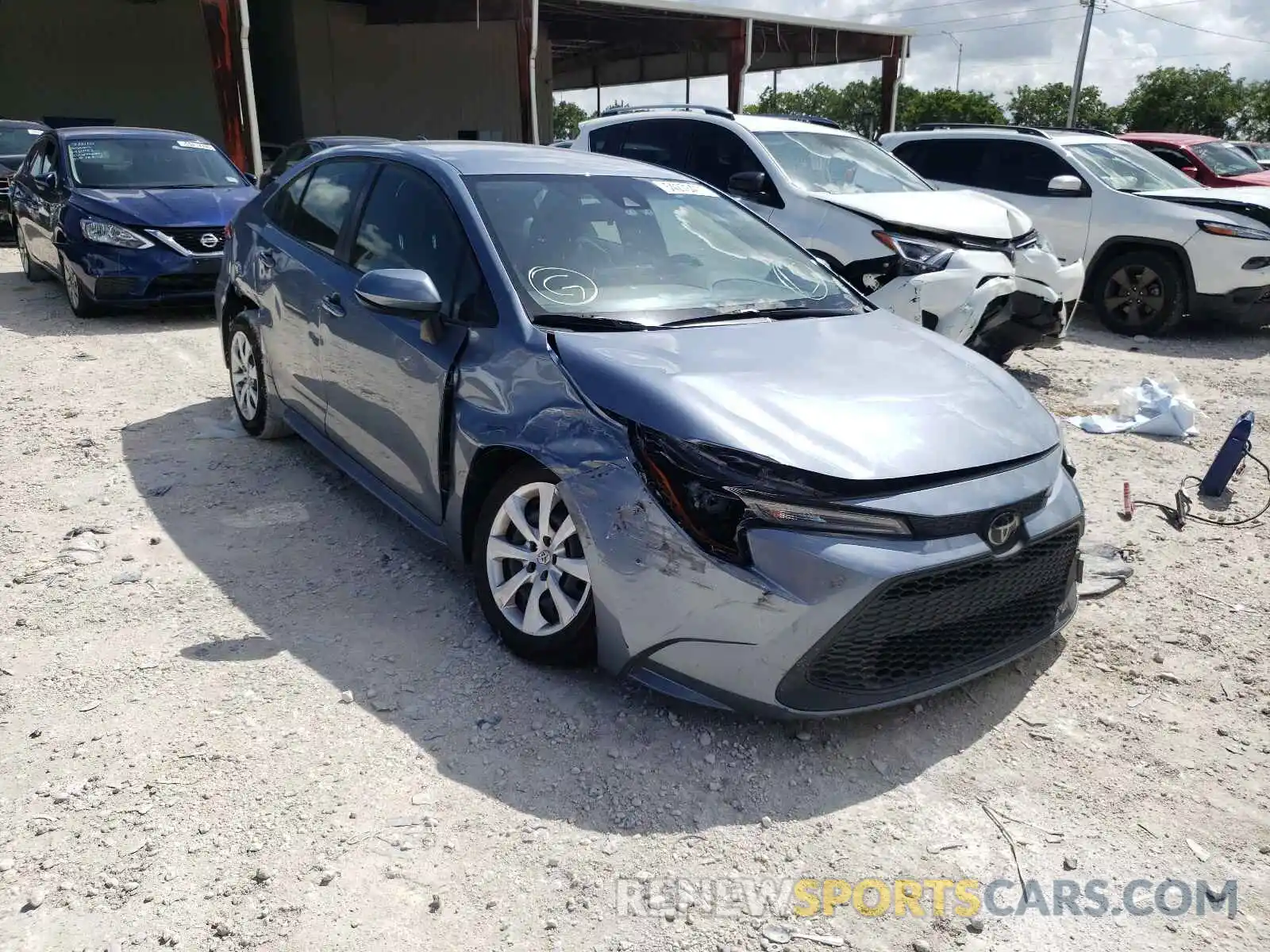 1 Photograph of a damaged car JTDEPRAE5LJ115143 TOYOTA COROLLA 2020