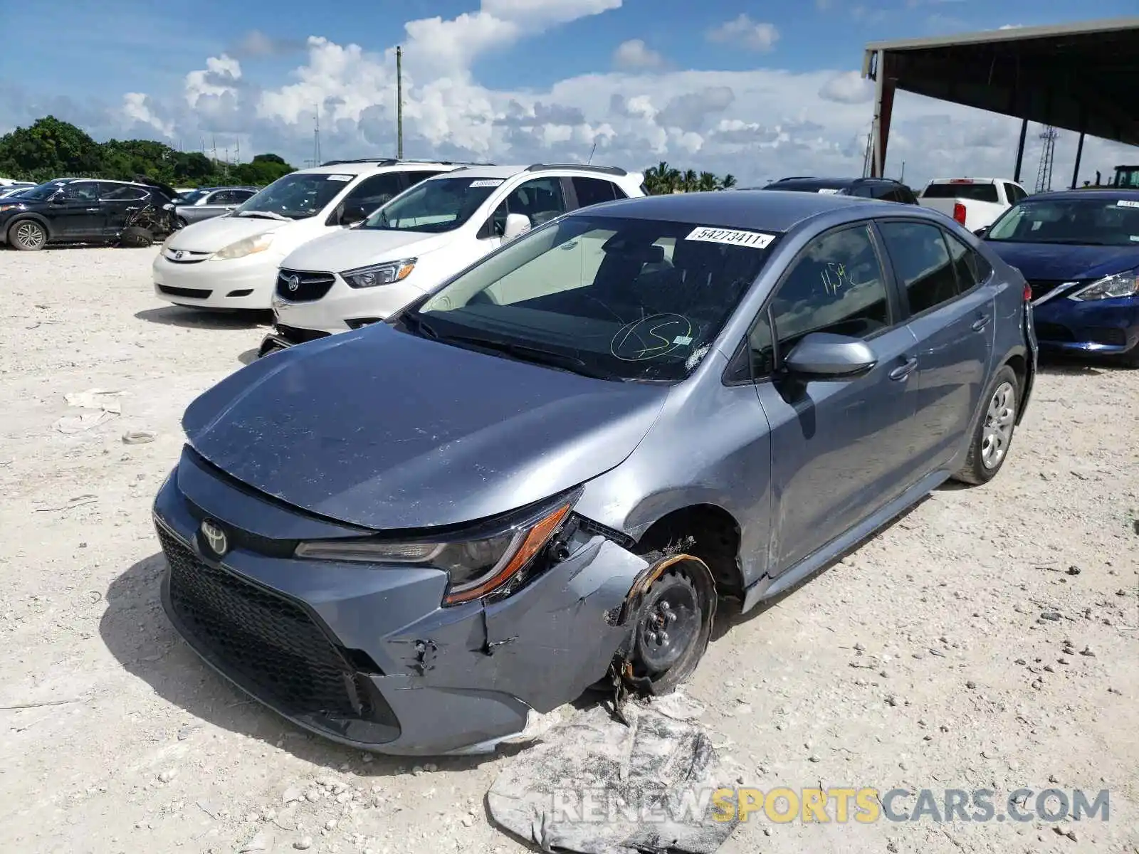 2 Photograph of a damaged car JTDEPRAE5LJ115143 TOYOTA COROLLA 2020