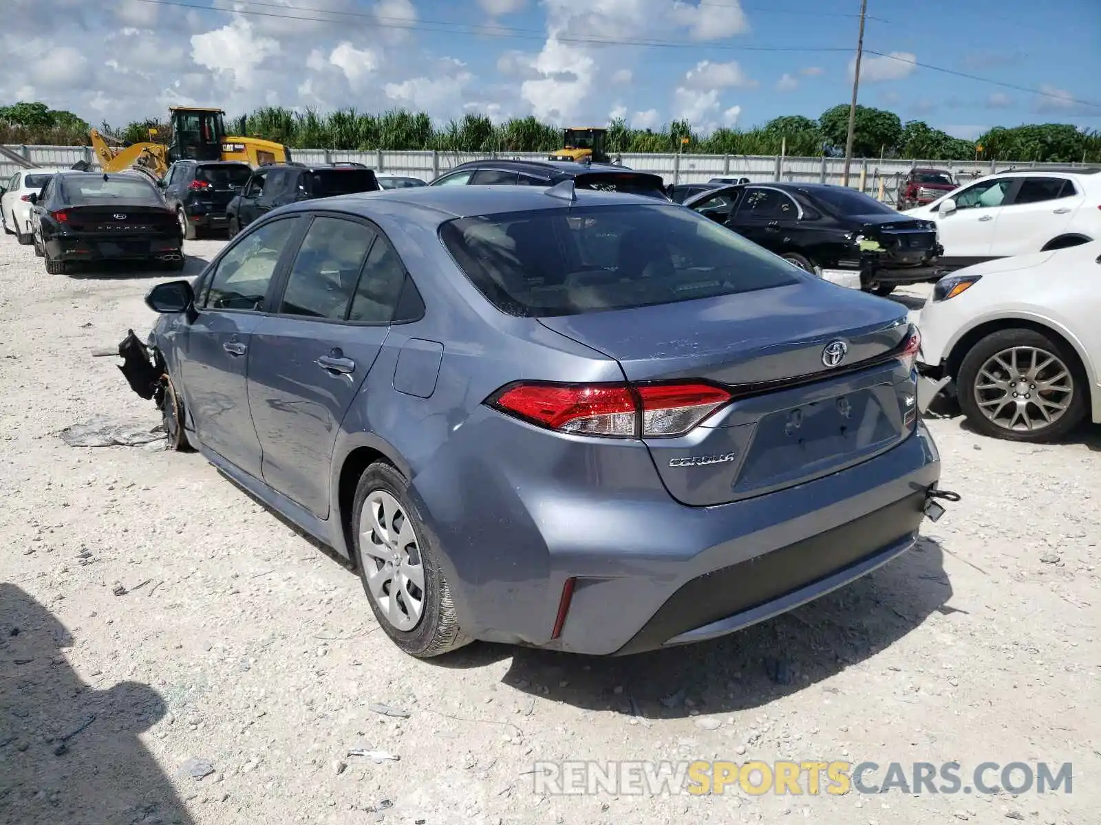 3 Photograph of a damaged car JTDEPRAE5LJ115143 TOYOTA COROLLA 2020