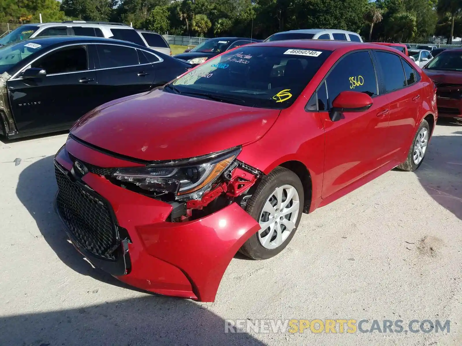 2 Photograph of a damaged car JTDEPRAE5LJ115451 TOYOTA COROLLA 2020