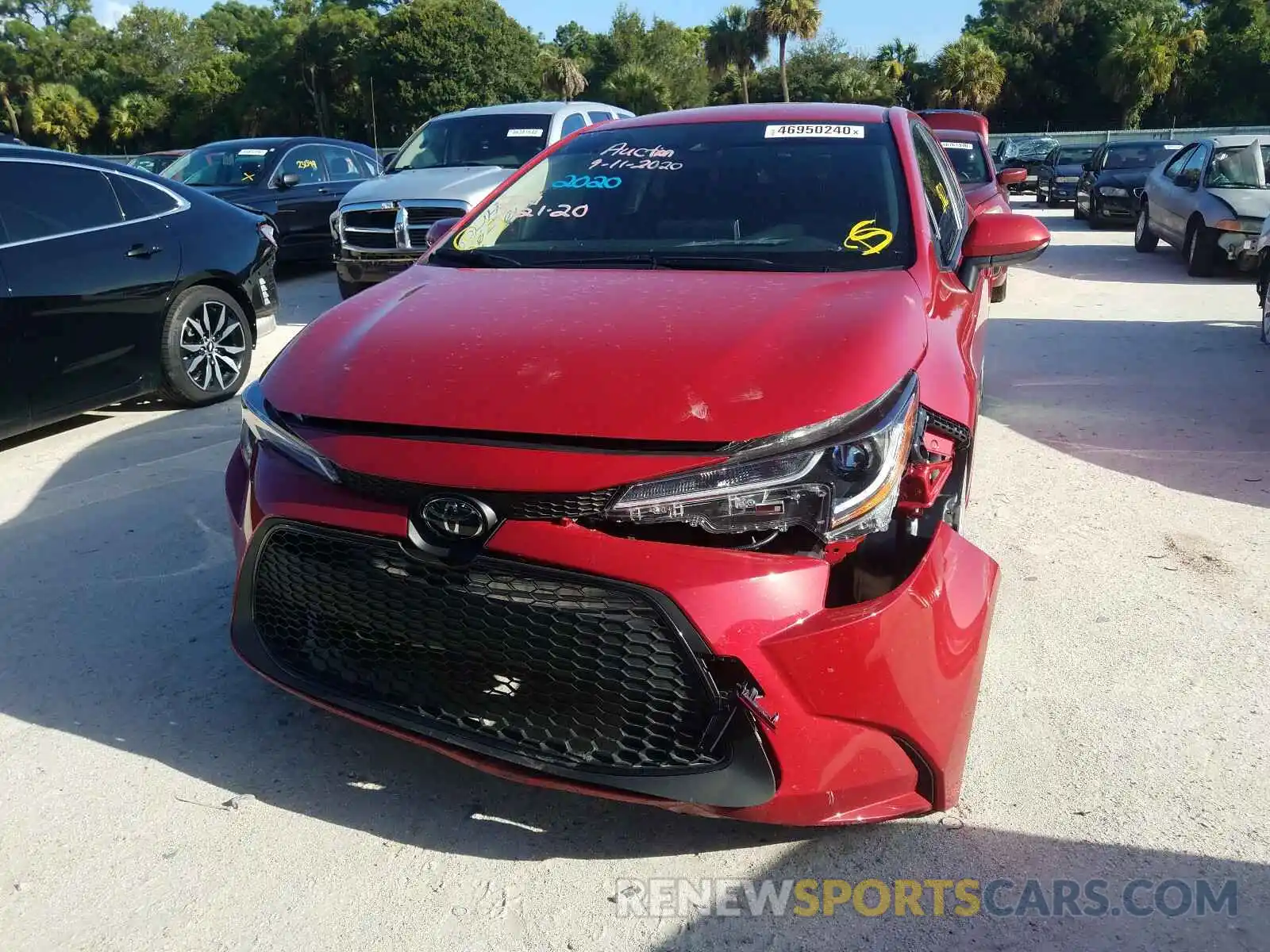 9 Photograph of a damaged car JTDEPRAE5LJ115451 TOYOTA COROLLA 2020