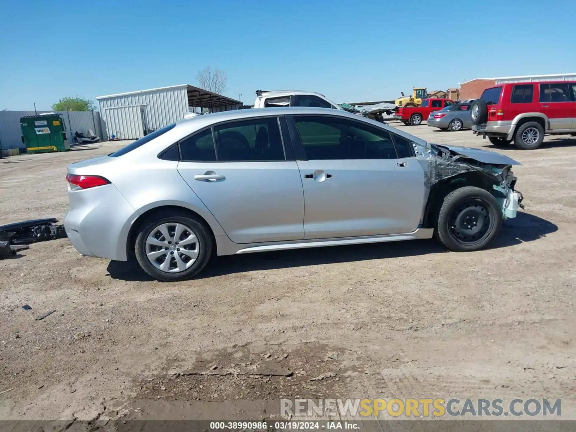 14 Photograph of a damaged car JTDEPRAE5LJ115563 TOYOTA COROLLA 2020