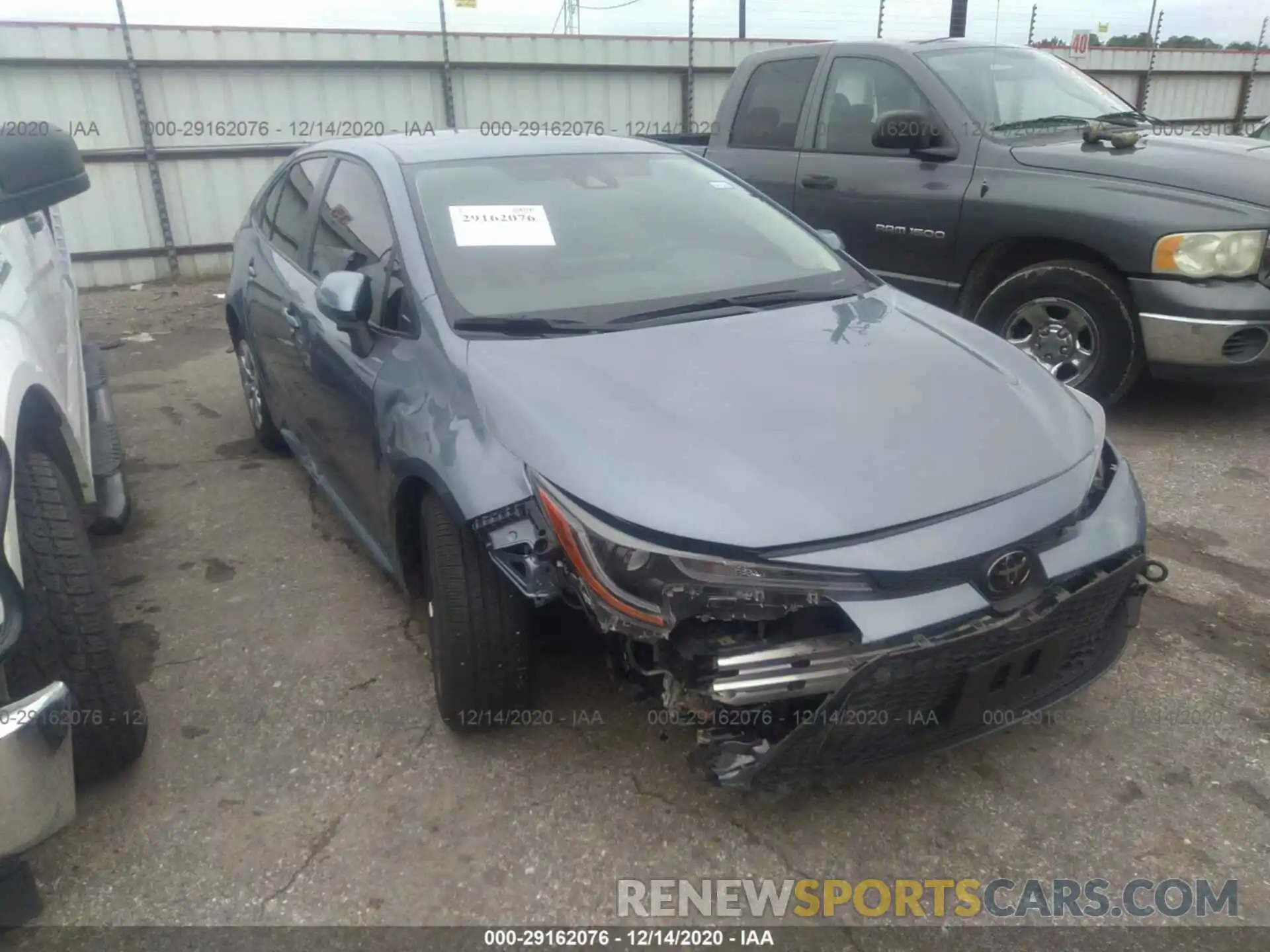 1 Photograph of a damaged car JTDEPRAE5LJ116891 TOYOTA COROLLA 2020